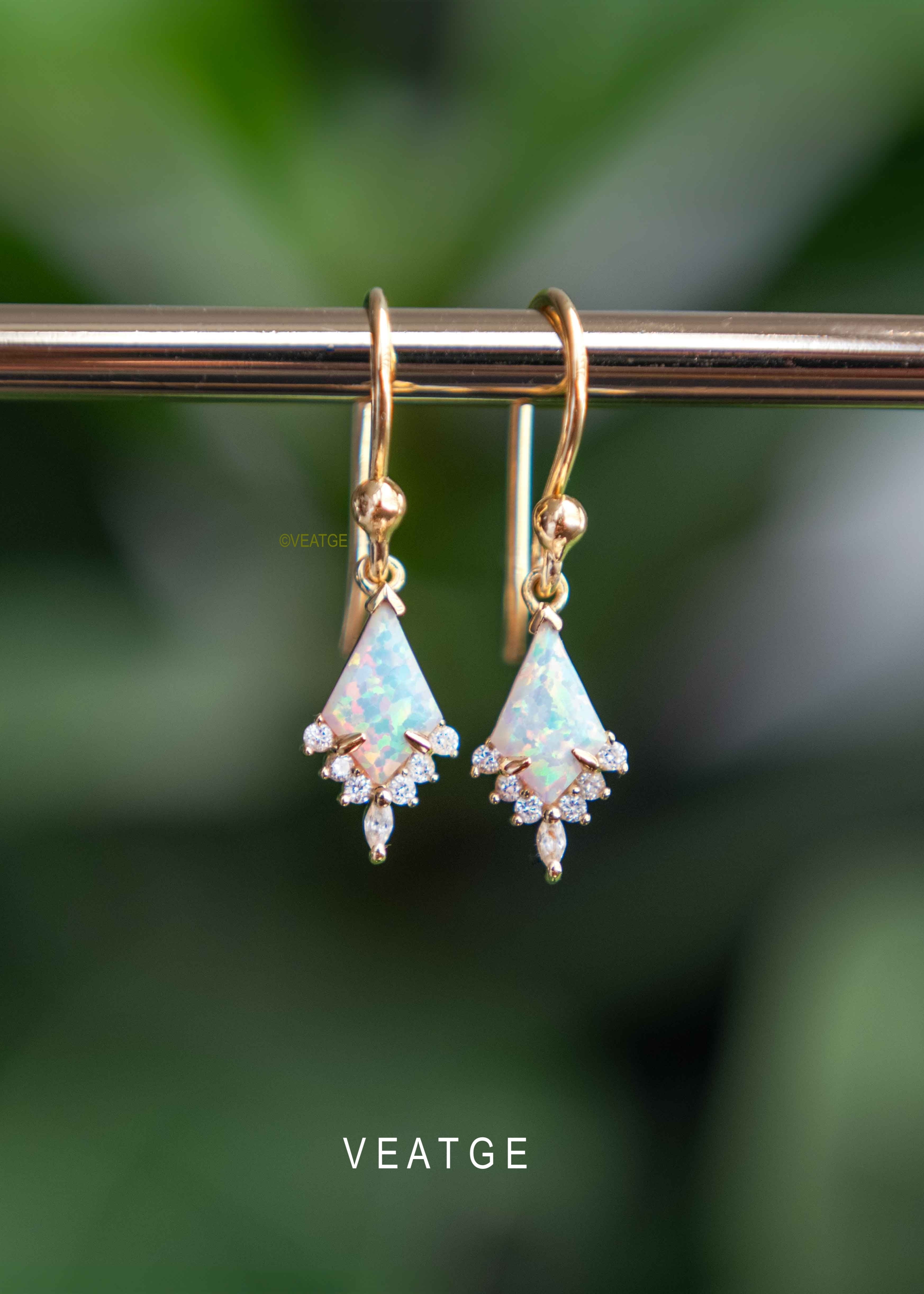 Opal Kite Dangle Earrings