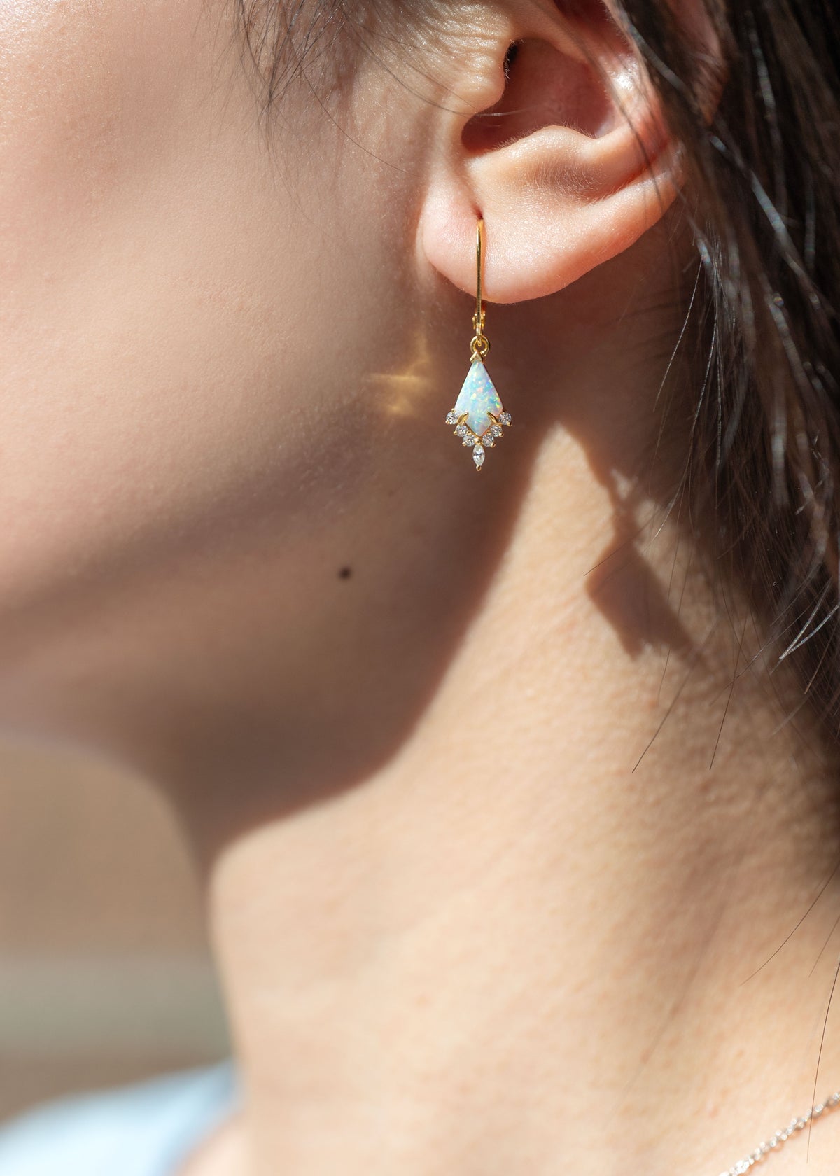 Opal Kite Dangle Earrings