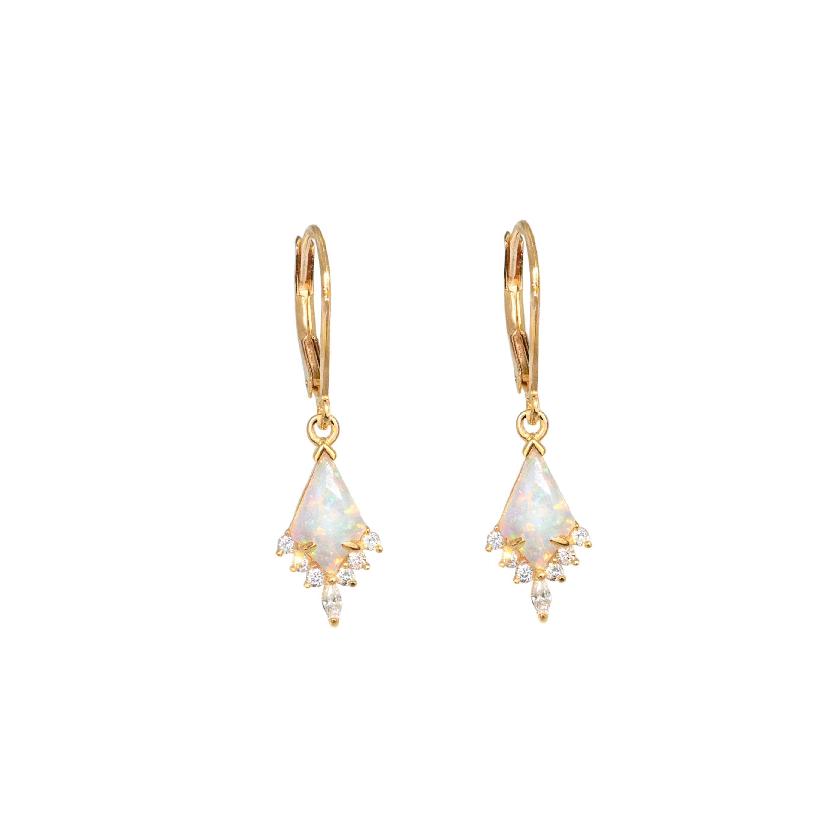 Opal Earrings Gold Bridal Jewelry for Women, Wedding Earrings Opal