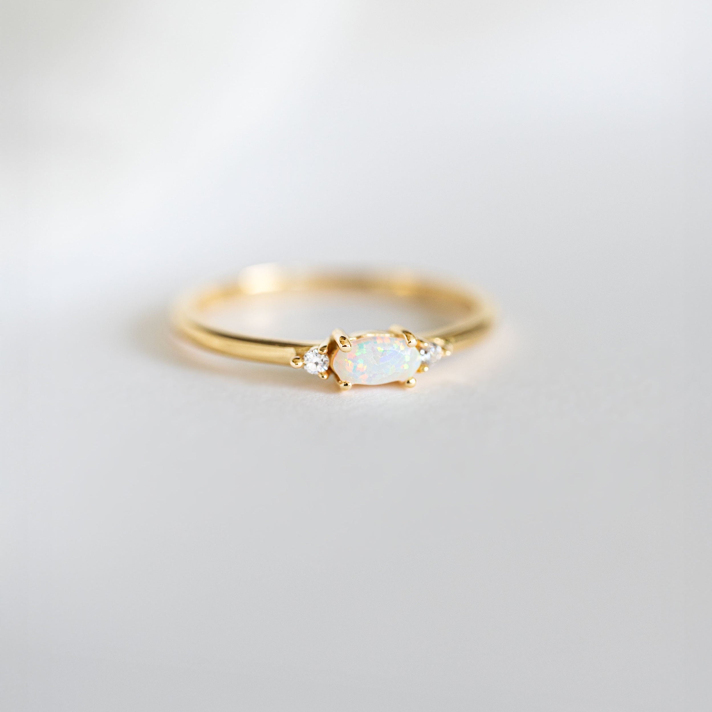 October Birthstone - Opal Stacking Ring