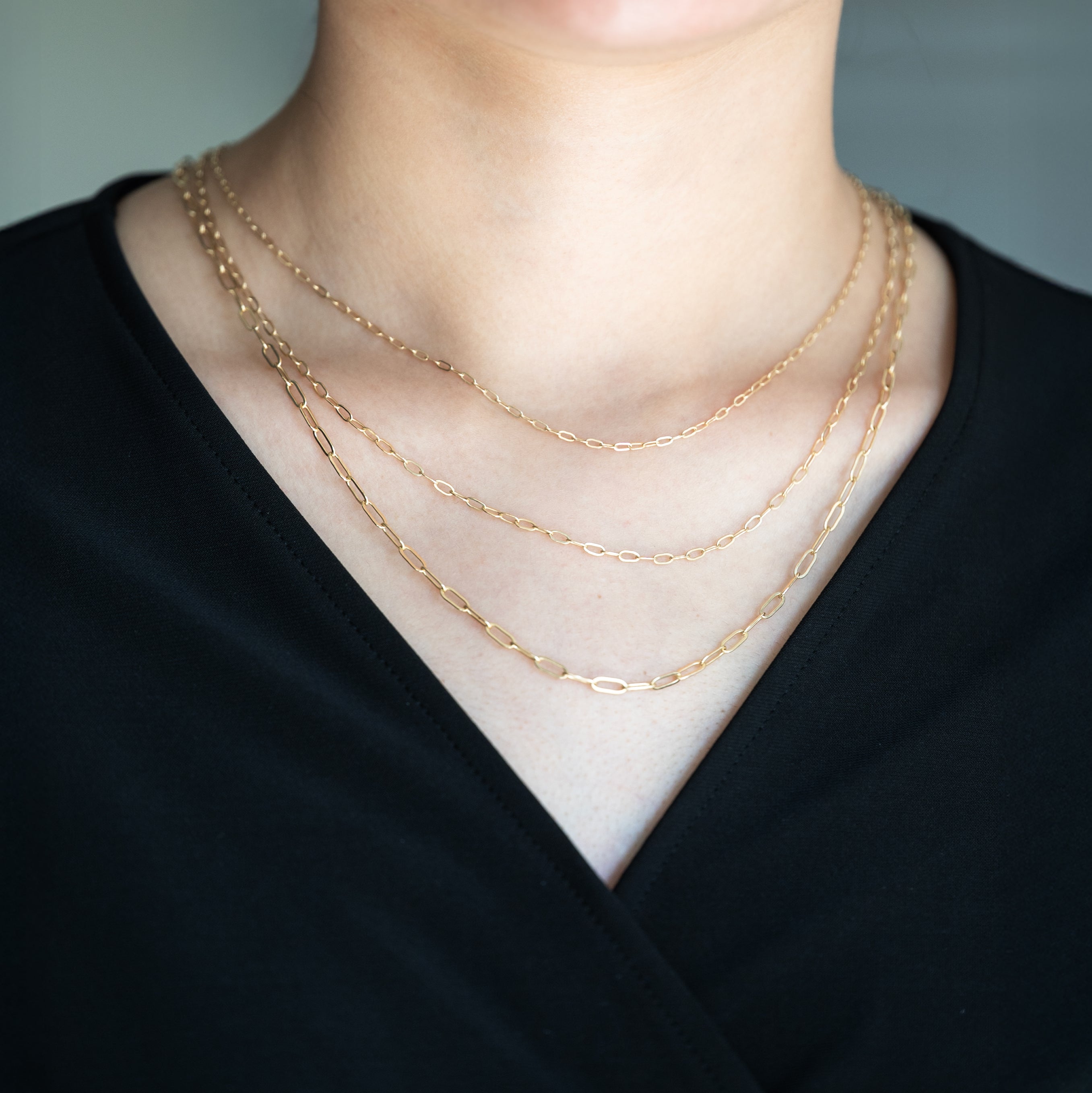 Paperclip Chain 14k Gold Filled - Custom Length
