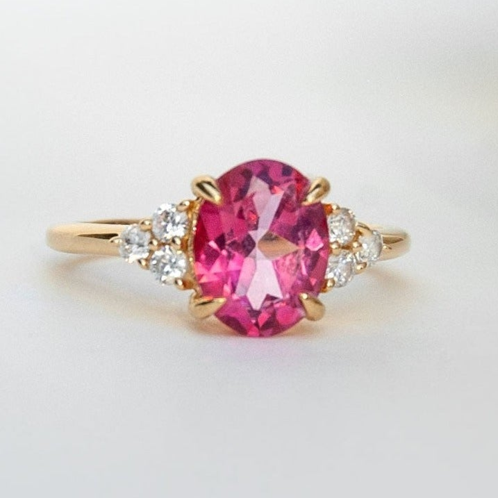 Pink Topaz Ring - Fleur