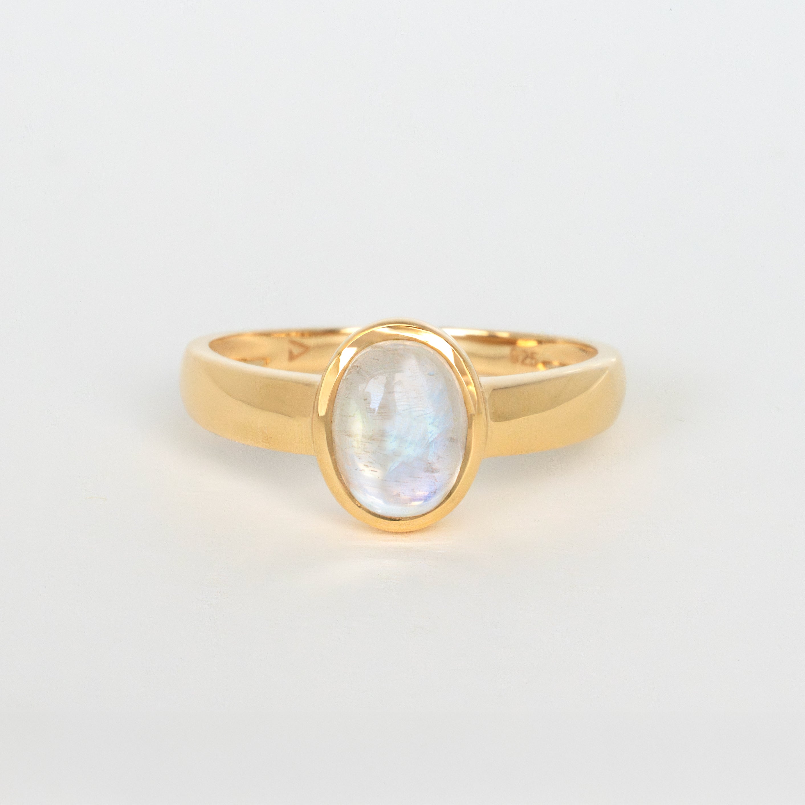 rainbow moonstone ring 14k gold vermeil, blue flash natural gemstone ring June Birthstone Gifts for Women, non tarnish, promise ring for new beginning