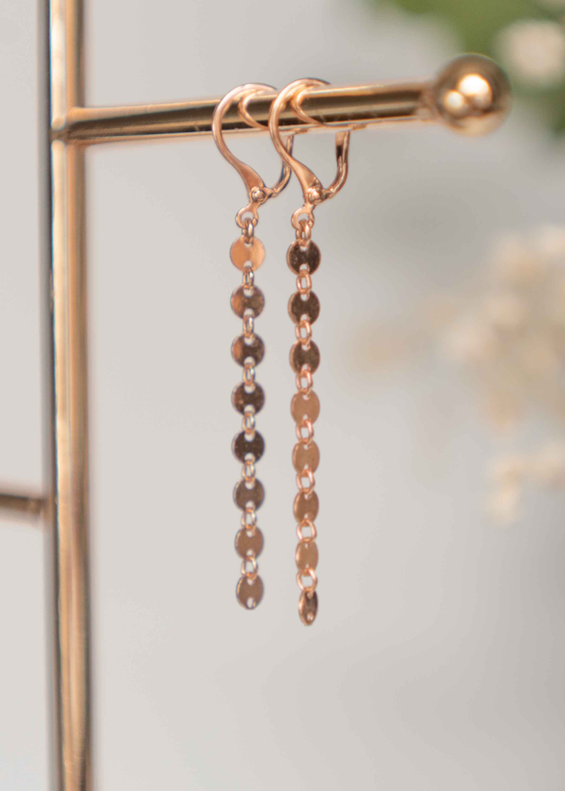 Amaya Dangle Earrings 14k Rose Gold Filled