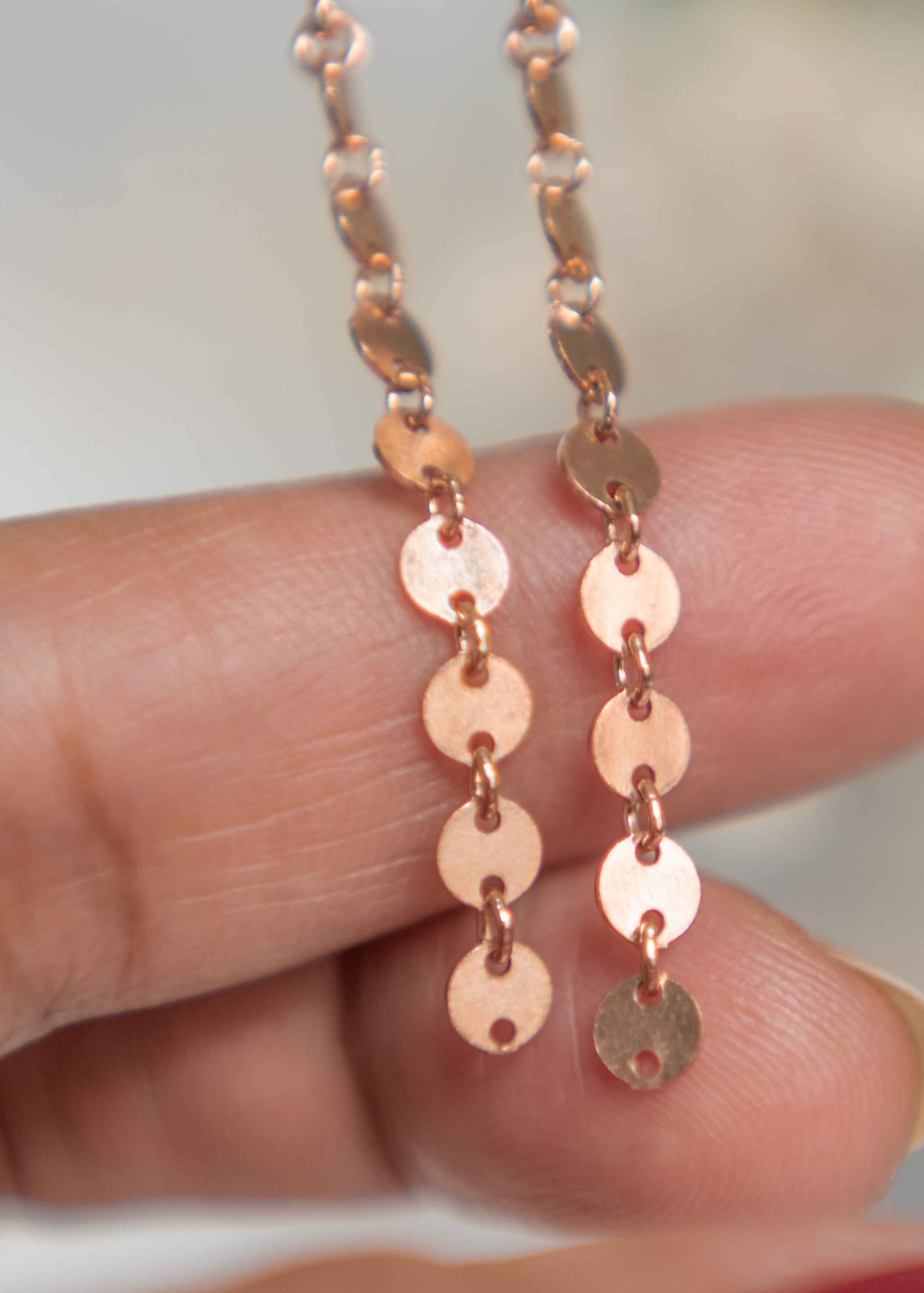 Amaya Dangle Earrings 14k Rose Gold Filled