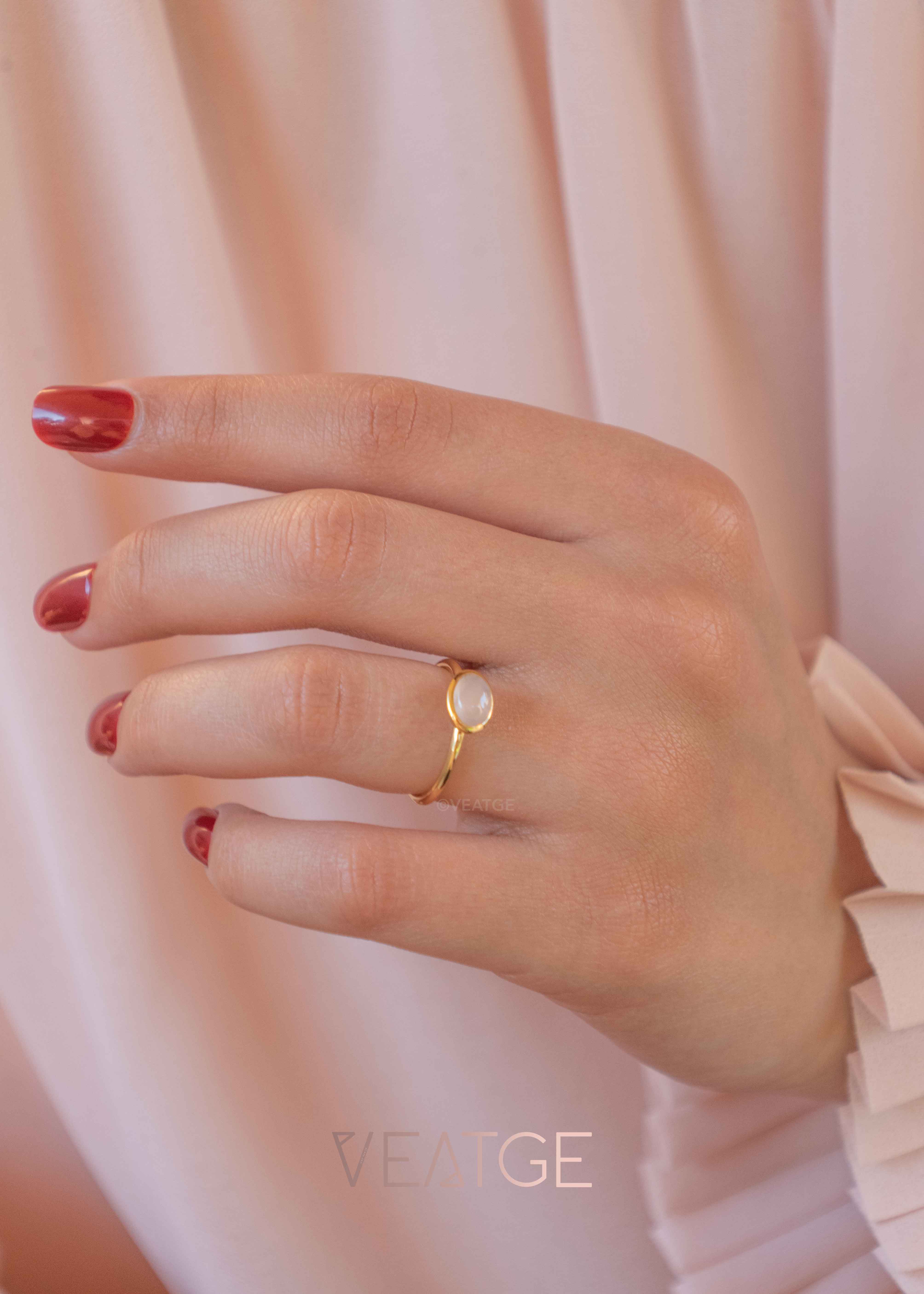 Rose Quartz Buttercup Ring, Natural Rose quartz Ring for Women, Promise Ring, Love ring, gift for girlfriend