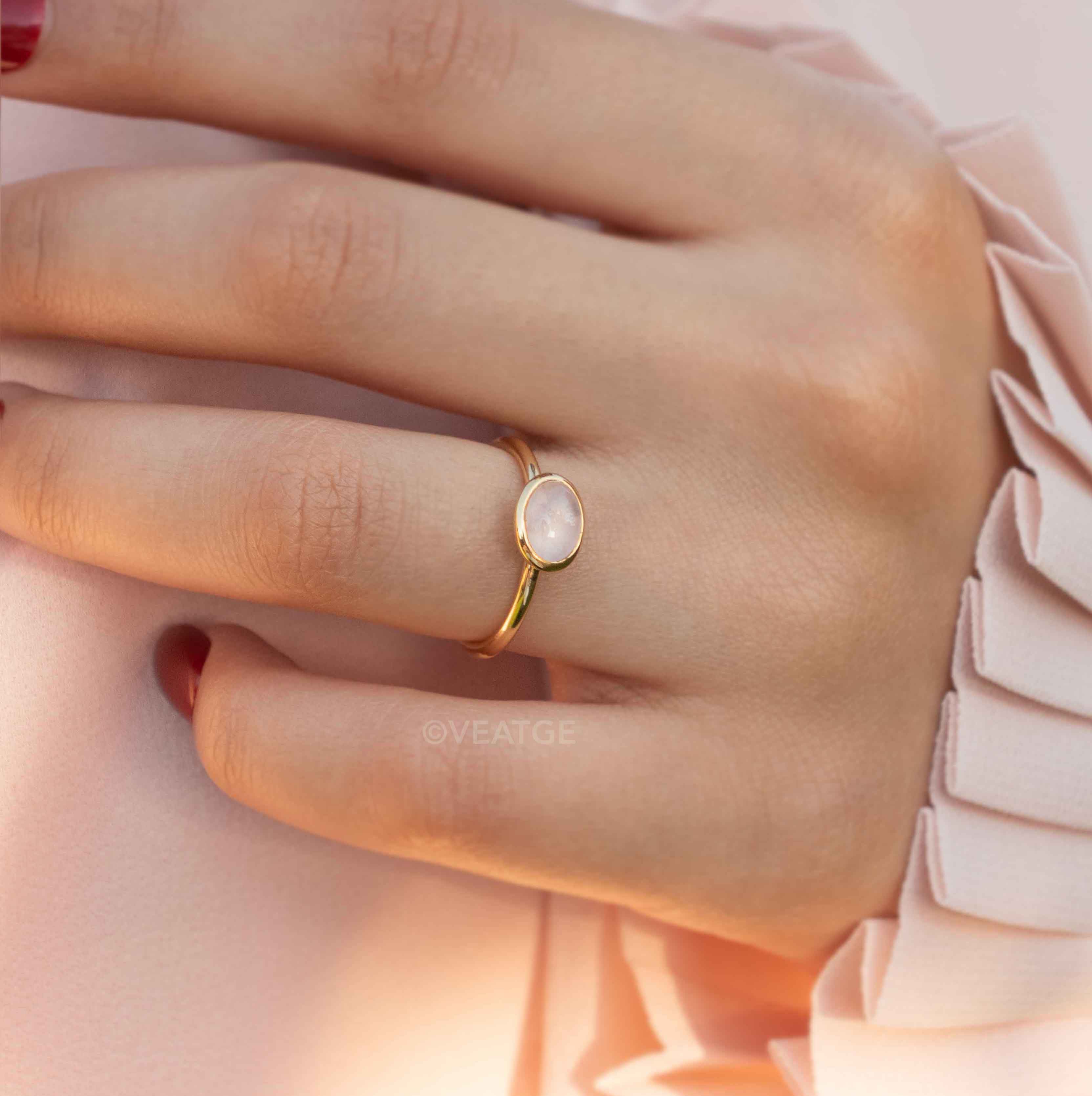 Rose Quartz Buttercup Ring, Natural Rose quartz Ring for Women, Promise Ring, Love ring, gift for girlfriend