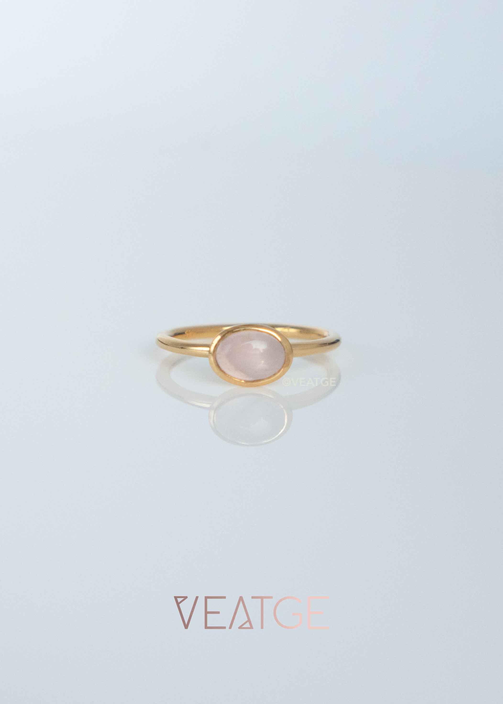 Rose Quartz Buttercup Ring, Natural Rose quartz Ring for Women, Promise Ring, Love ring, gift for girlfriend