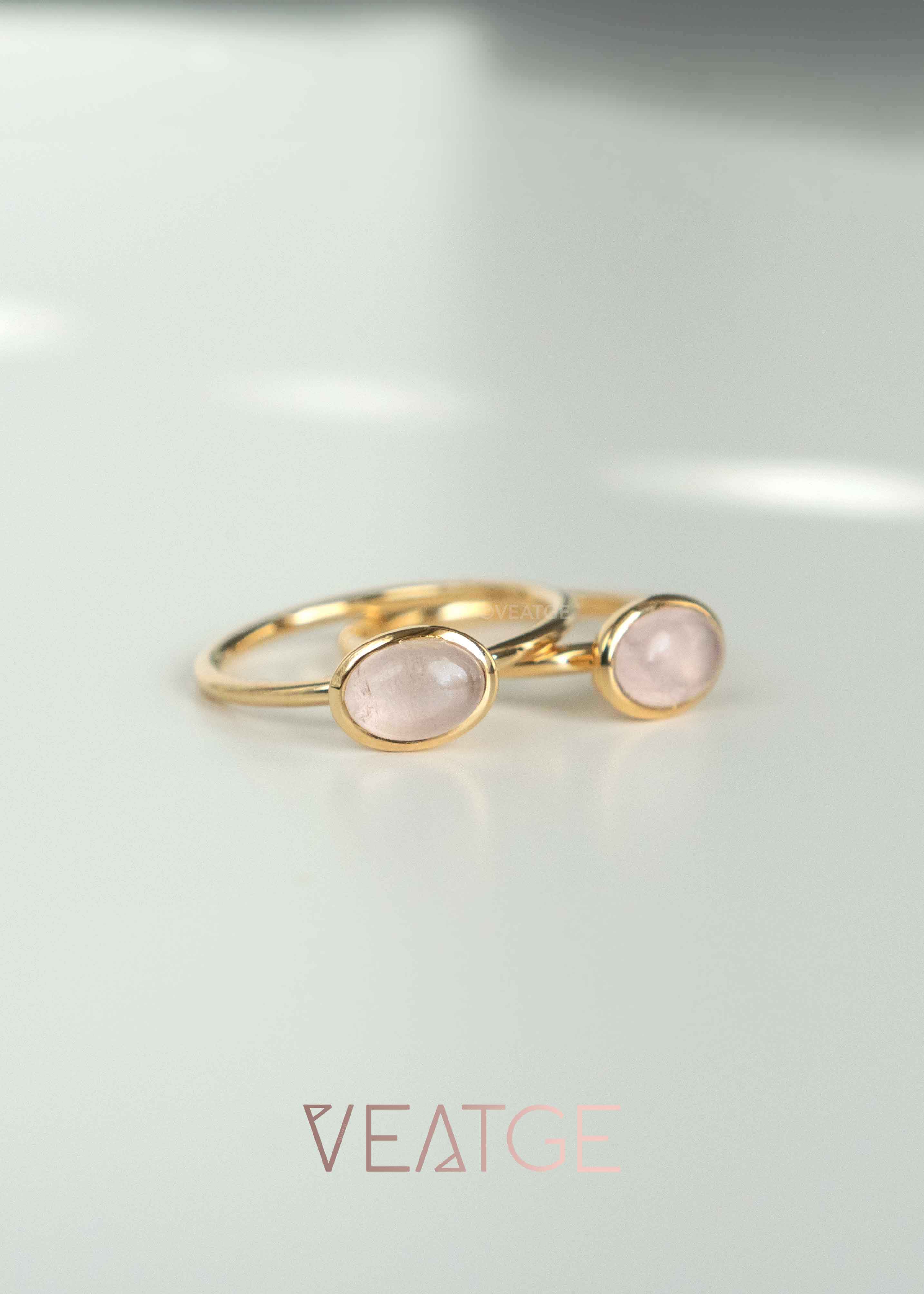 Rose Quartz Buttercup Ring, Natural Rose quartz Ring for Women, Promise Ring, Love ring, gift for girlfriend