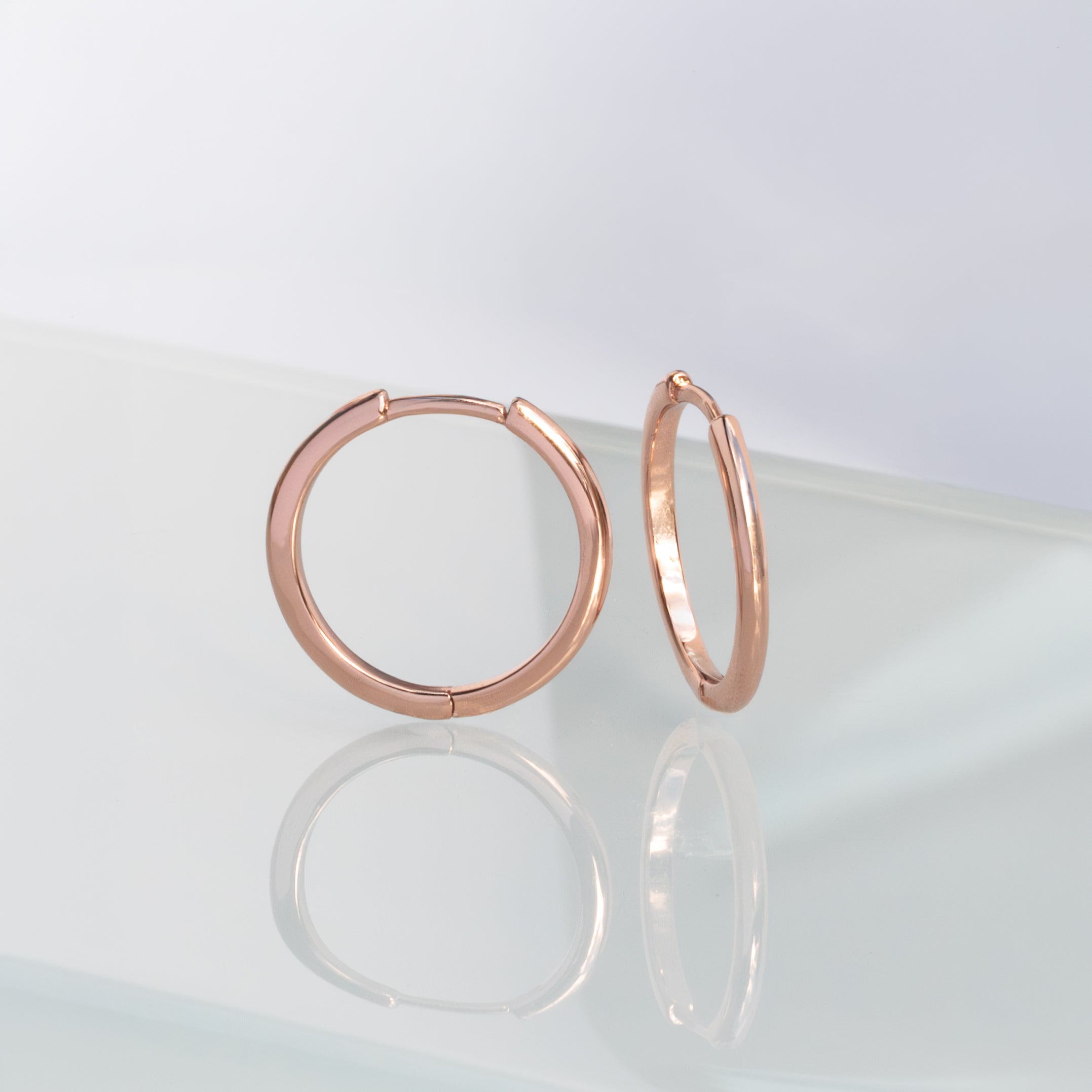 Rose Gold Hoop Earrings, Everyday Hoops, Gifts for Girls, Gold Filled waterproof jewelry