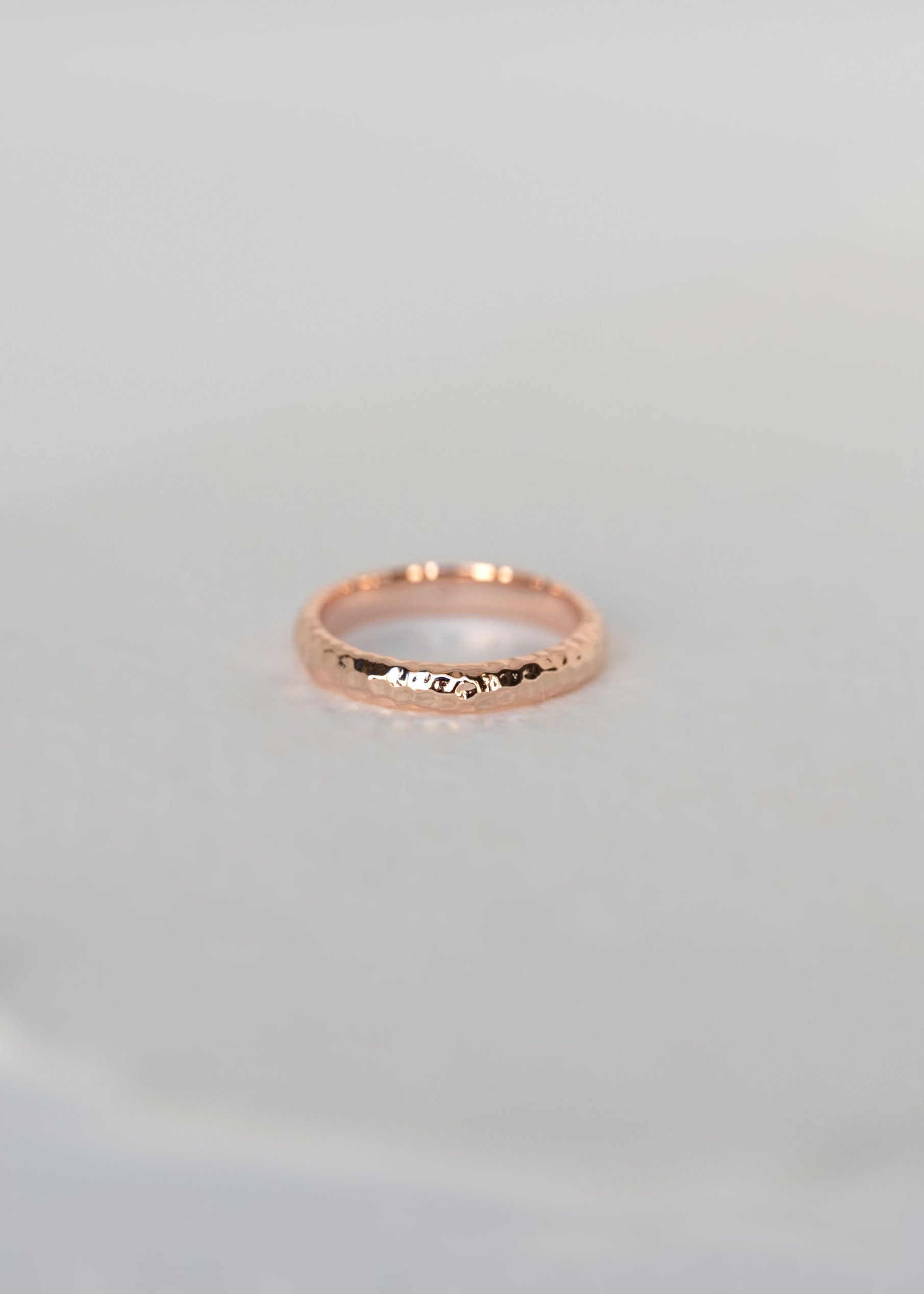 Rose Gold Unique Hammered Wedding Bands, 92Gold Ring, Stackable Ring 3mm, Rose Godl Women Wedding Band Ring, Mens Wedding Band Rings, Anniversary Gift, Unisex Wedding Bands for him and he