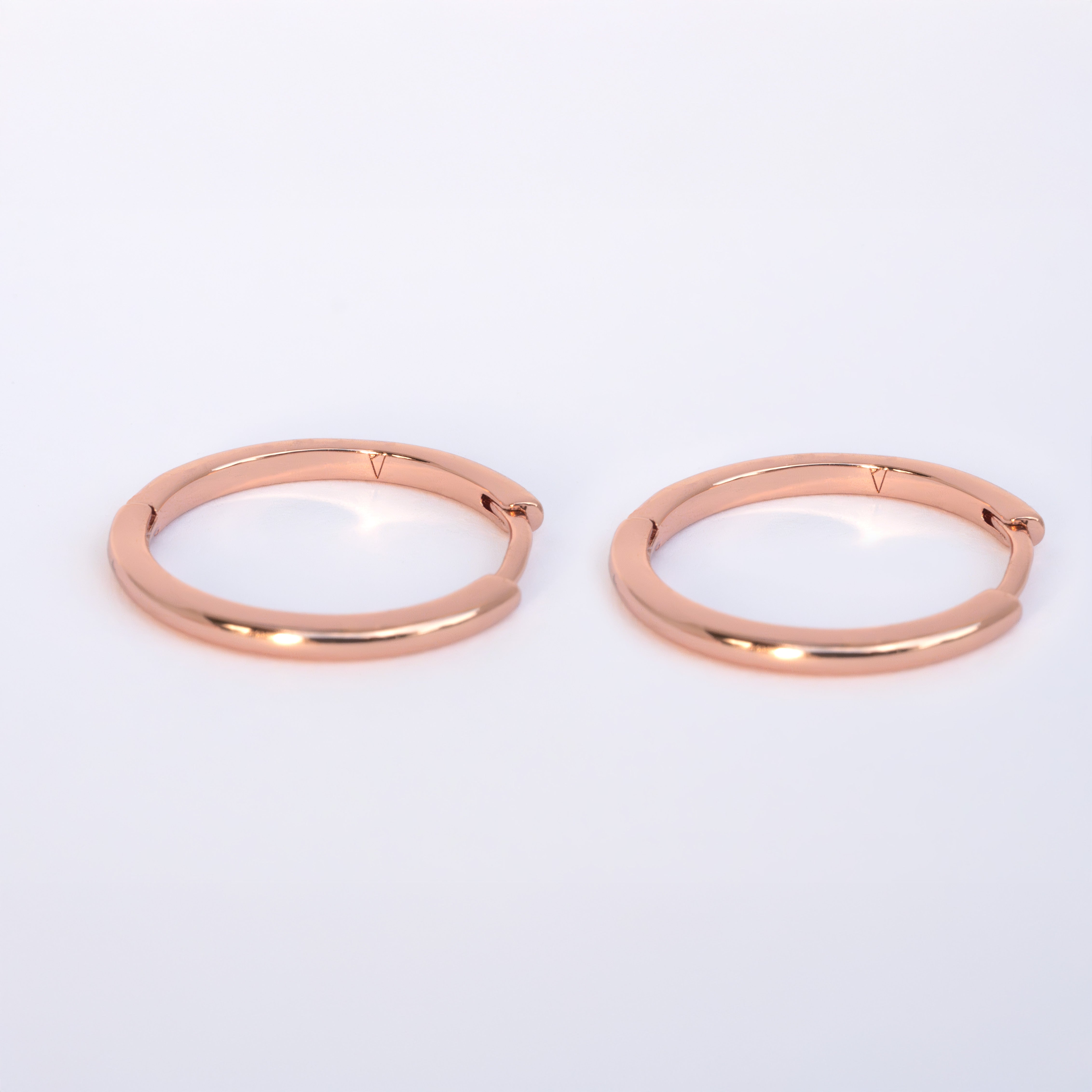 Rose gold hoops gold filled