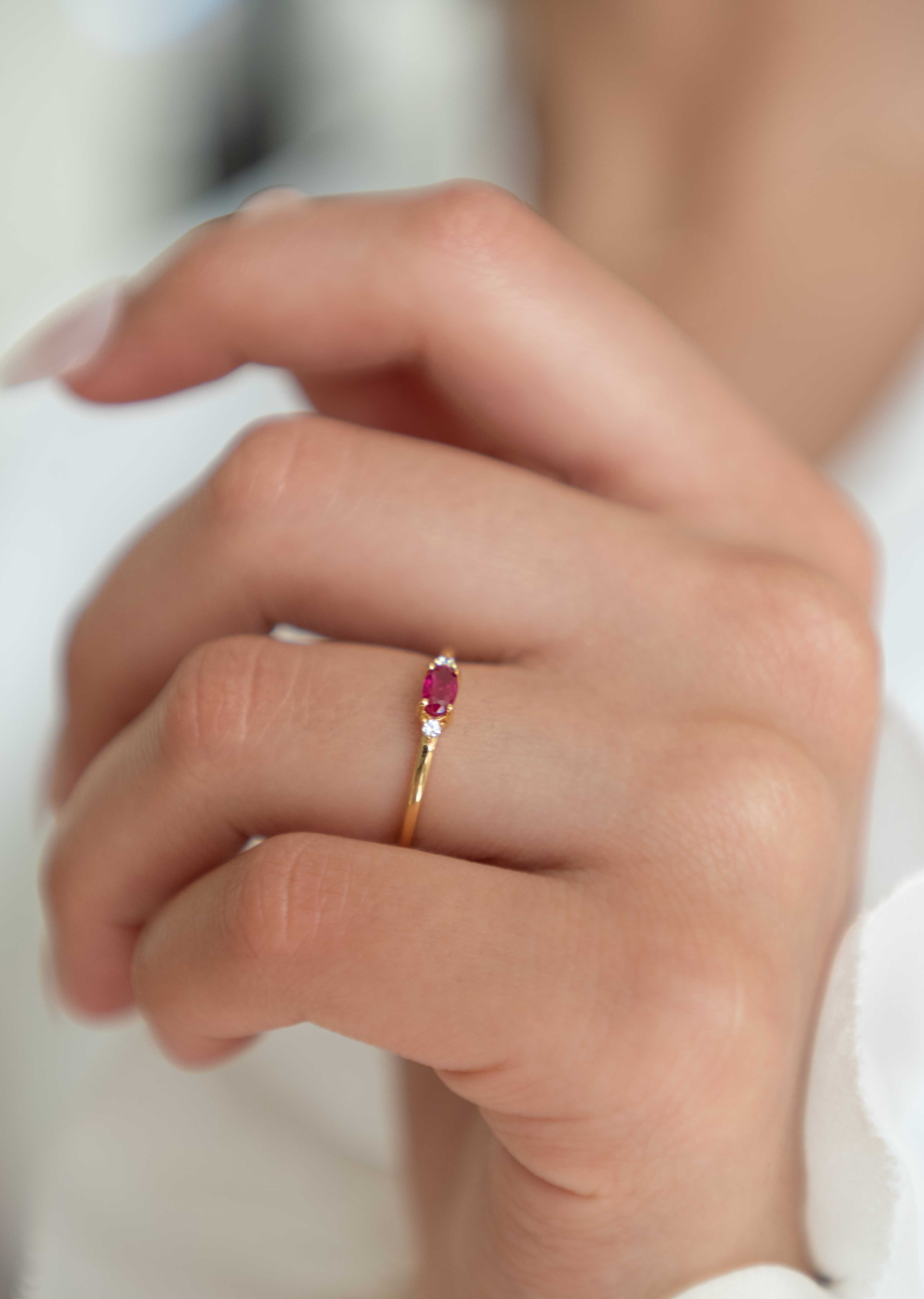 14kt Rose Gold and White Gold Diamond and Ruby Stackable Ring – Newton's  Jewelers Joplin