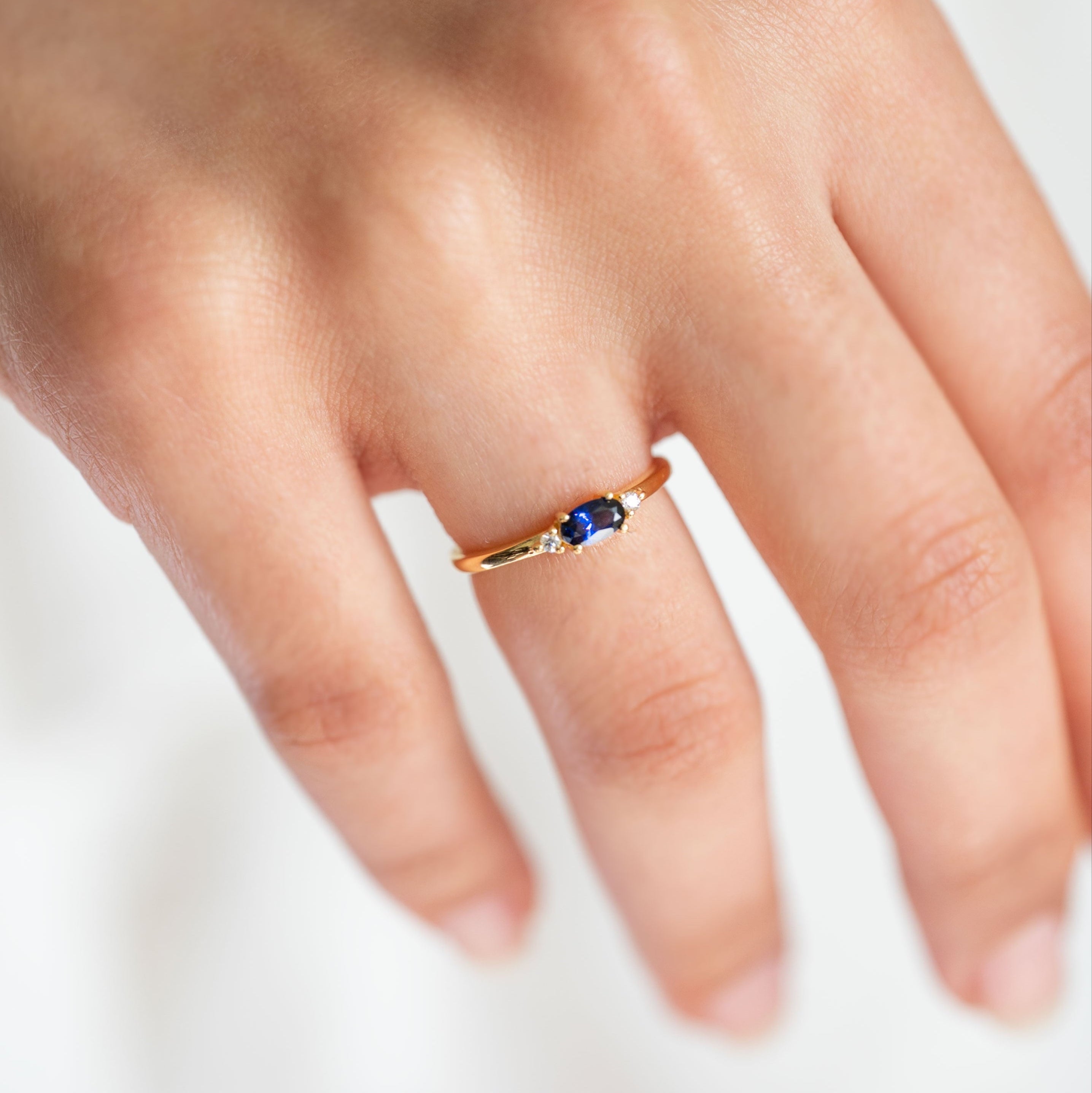September Birthstone - Sapphire Stacking Ring