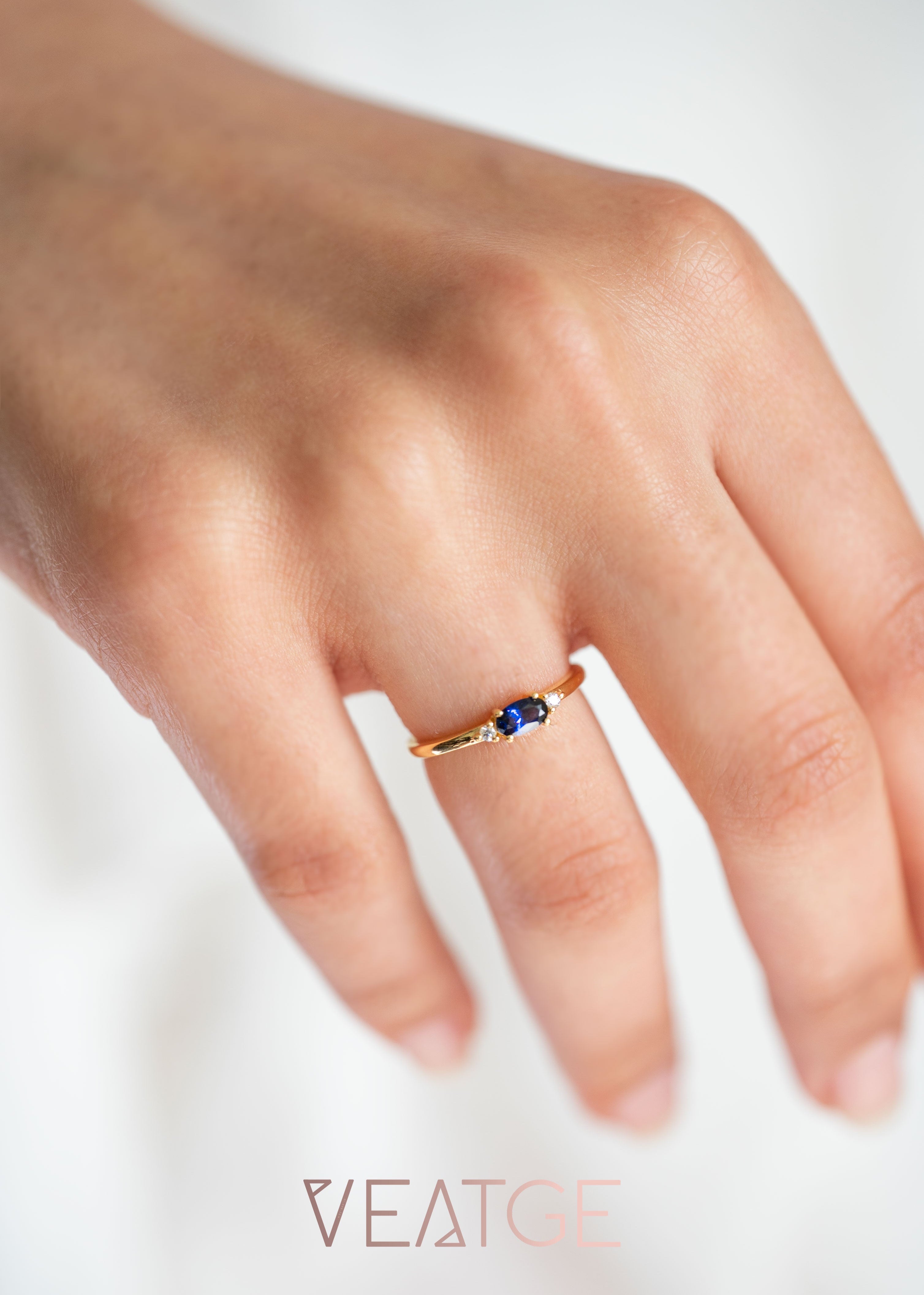 September Birthstone - Sapphire Stacking Ring