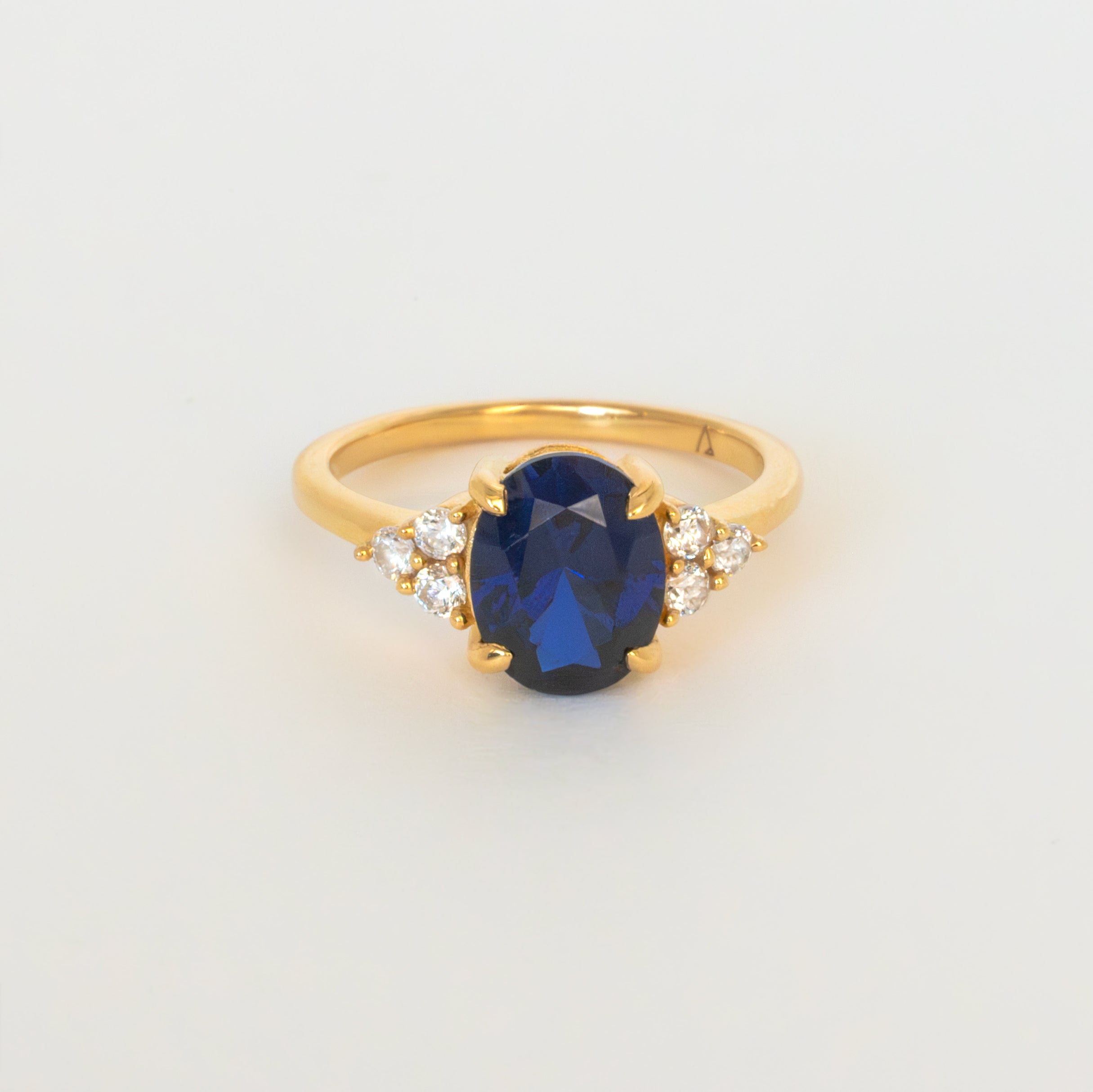 Blue Sapphire-Fleur-Rings-Gold, Engagement Rings for Women, Gemstone Rings