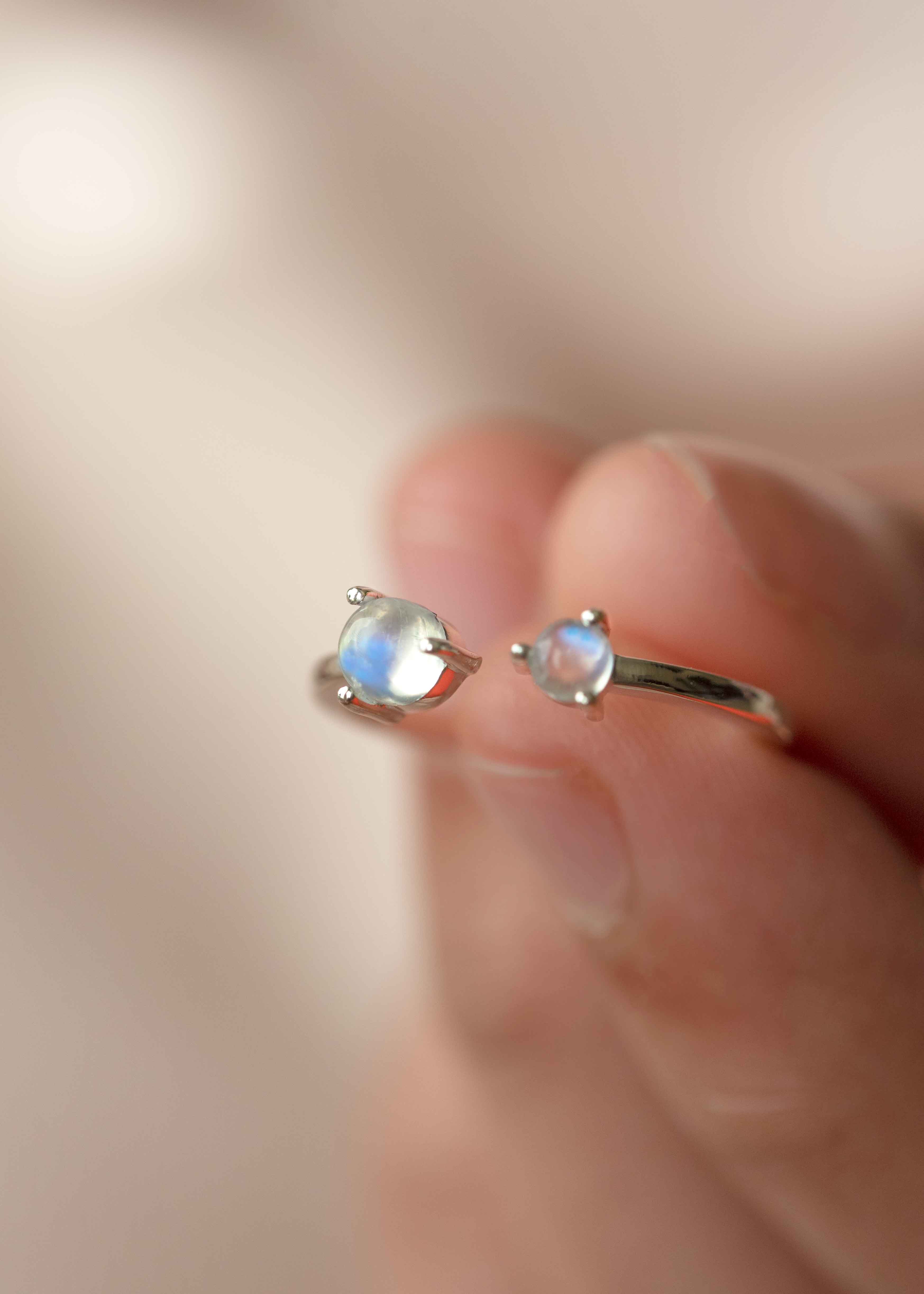 Moonstone Adjustable Ring