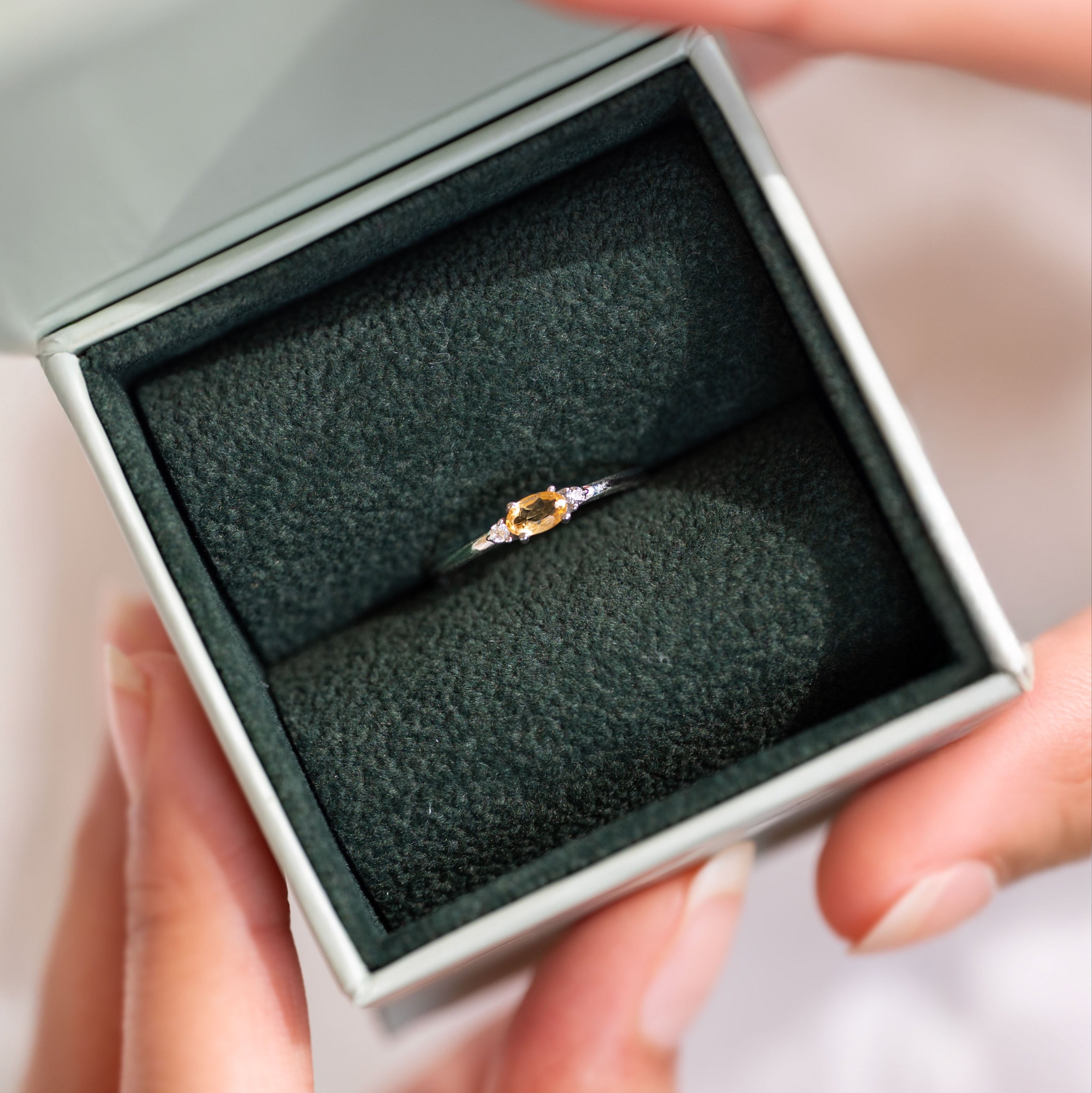 November Birthstone - Citrine Stacking Ring