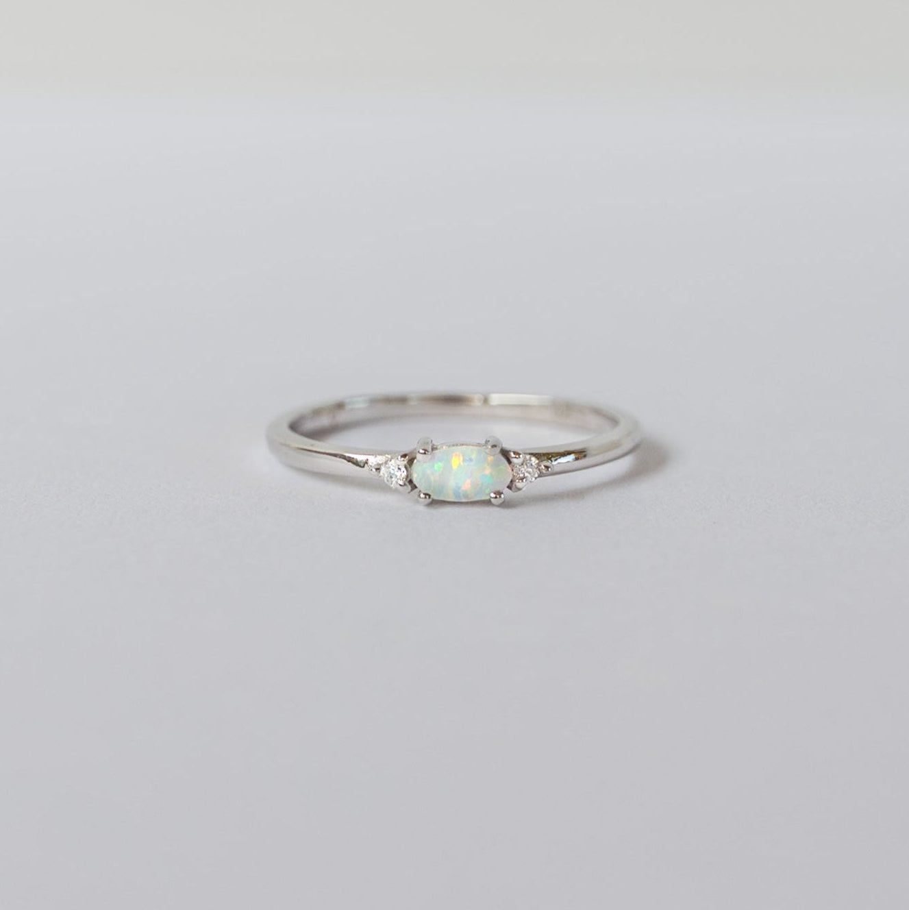 October Birthstone - Opal Stacking Ring