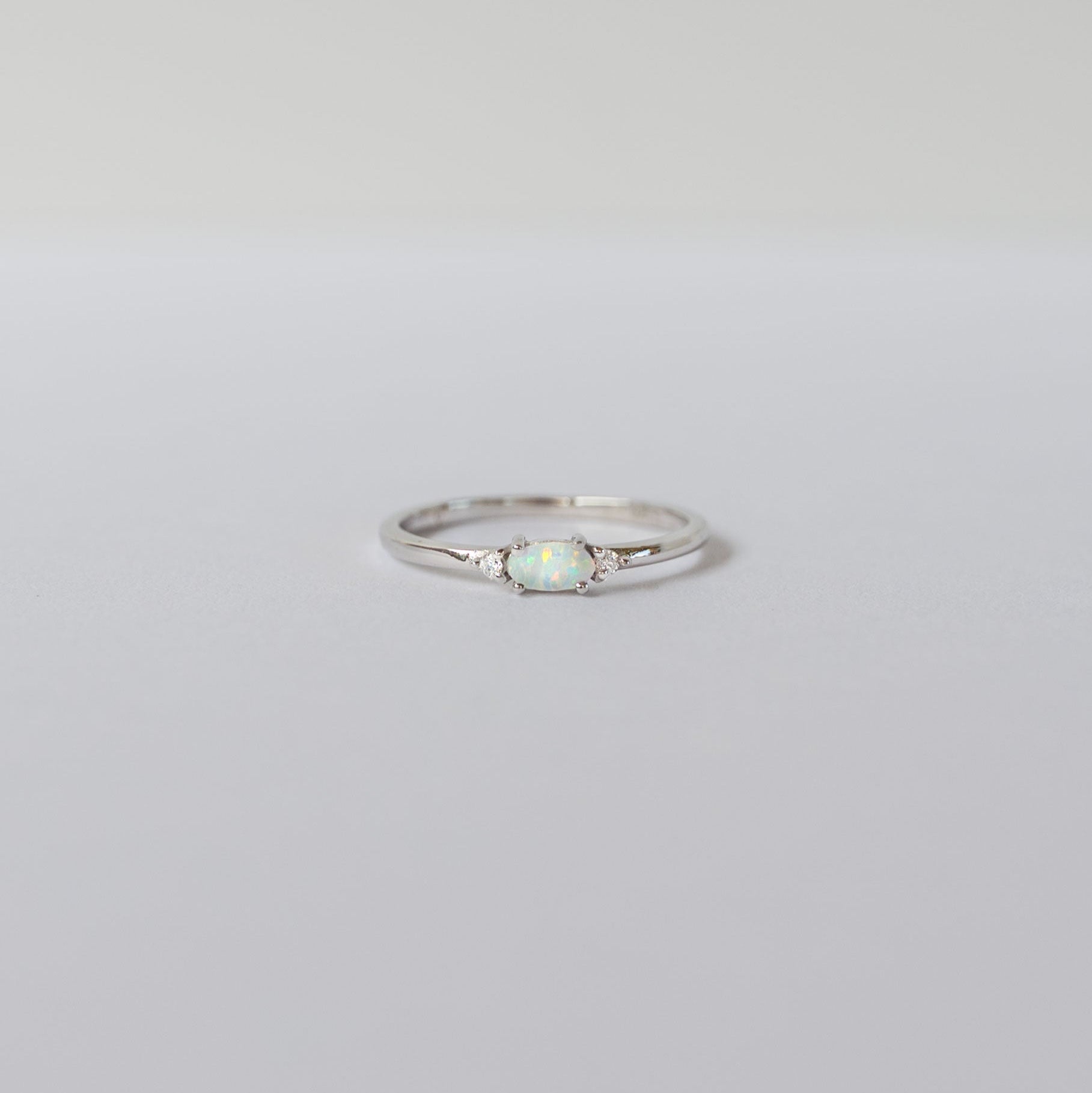 October Birthstone - Opal Stacking Ring