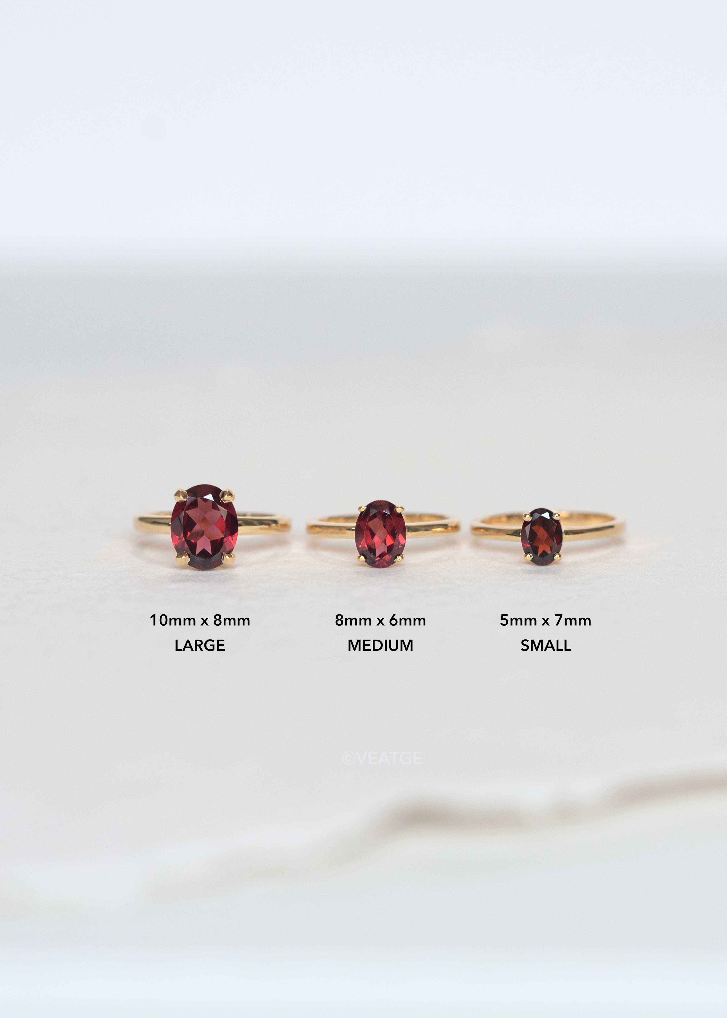 Garnet Ring Medium - Signature Oval