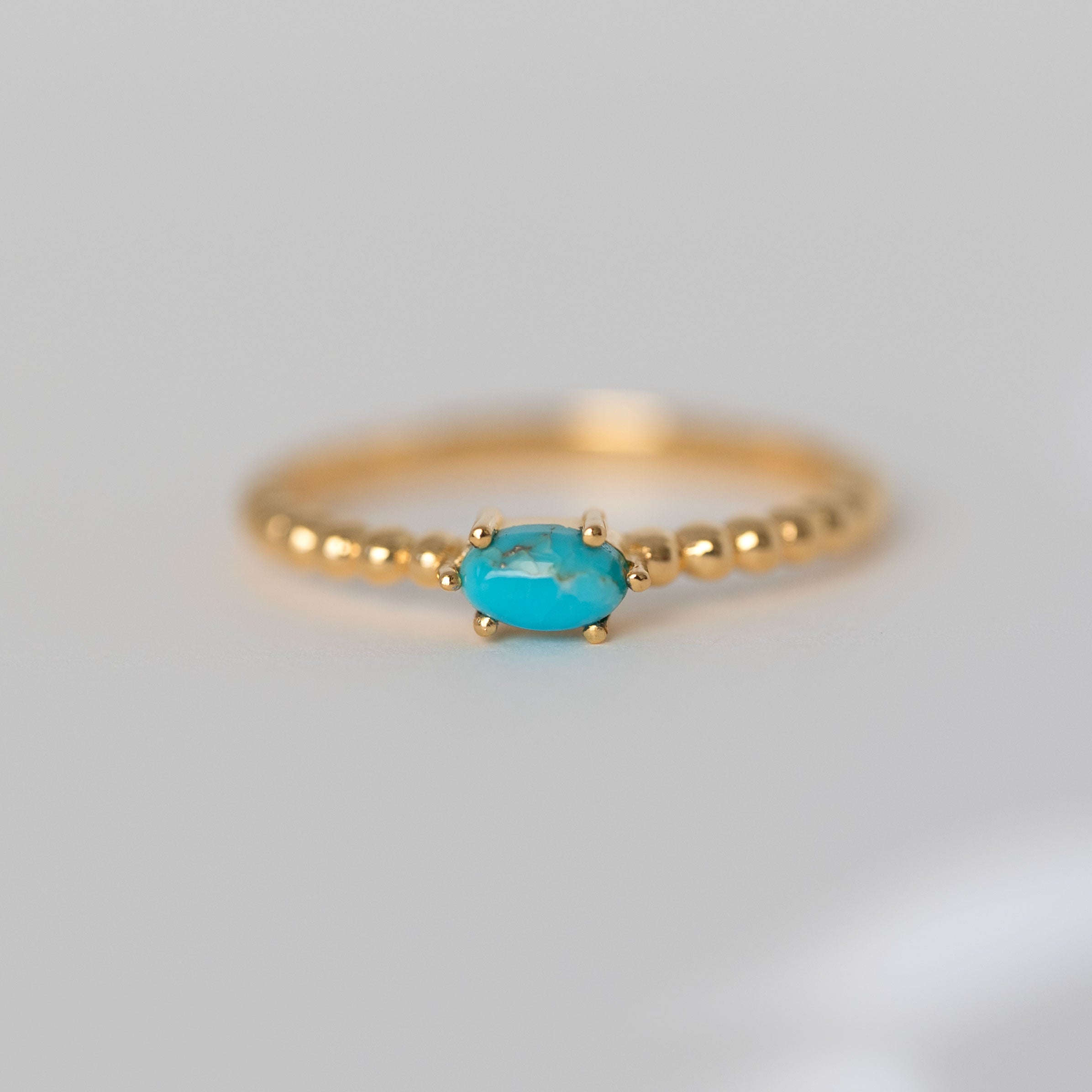 Turquoise Gemstone Beaded Ring