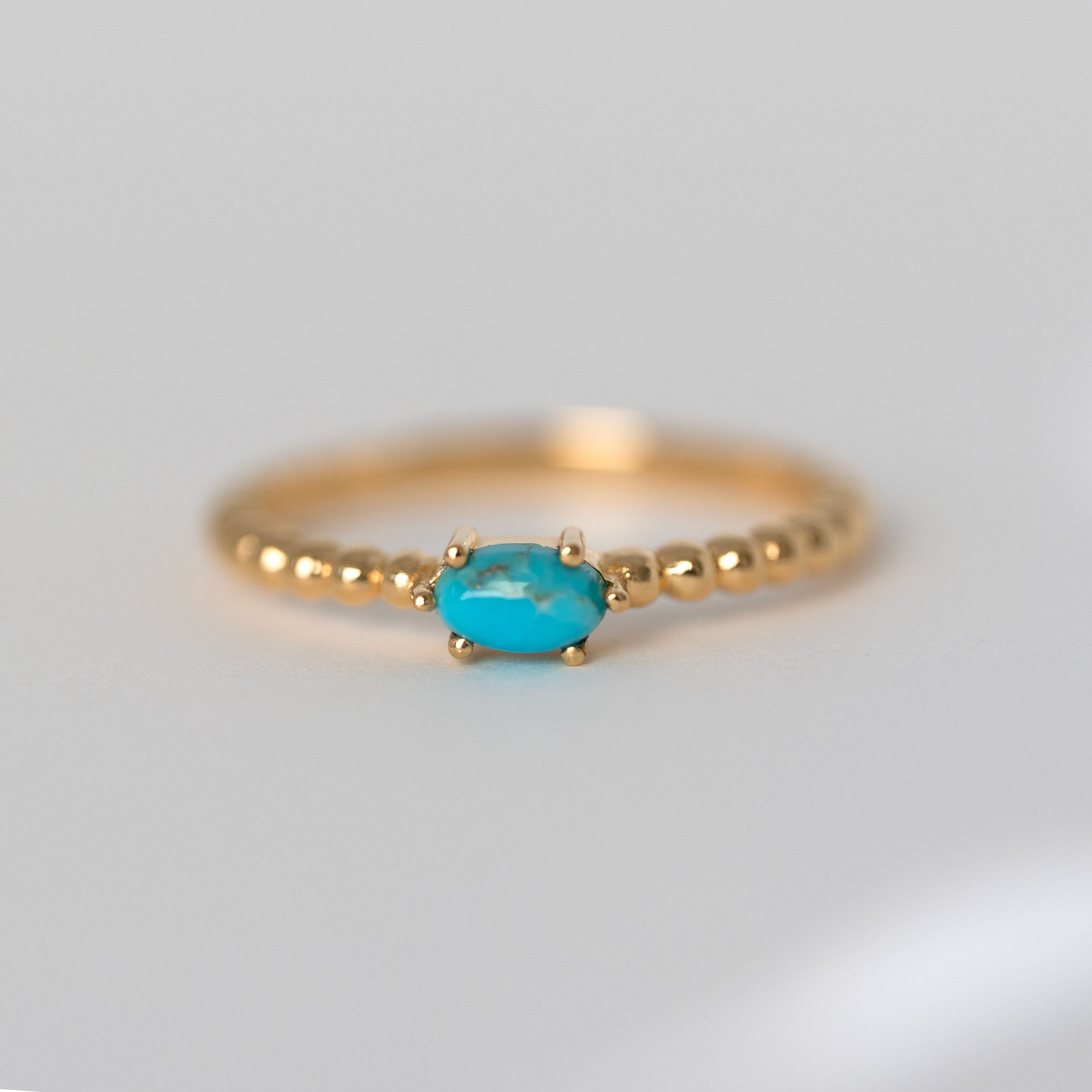 Turquoise Gemstone Beaded Ring