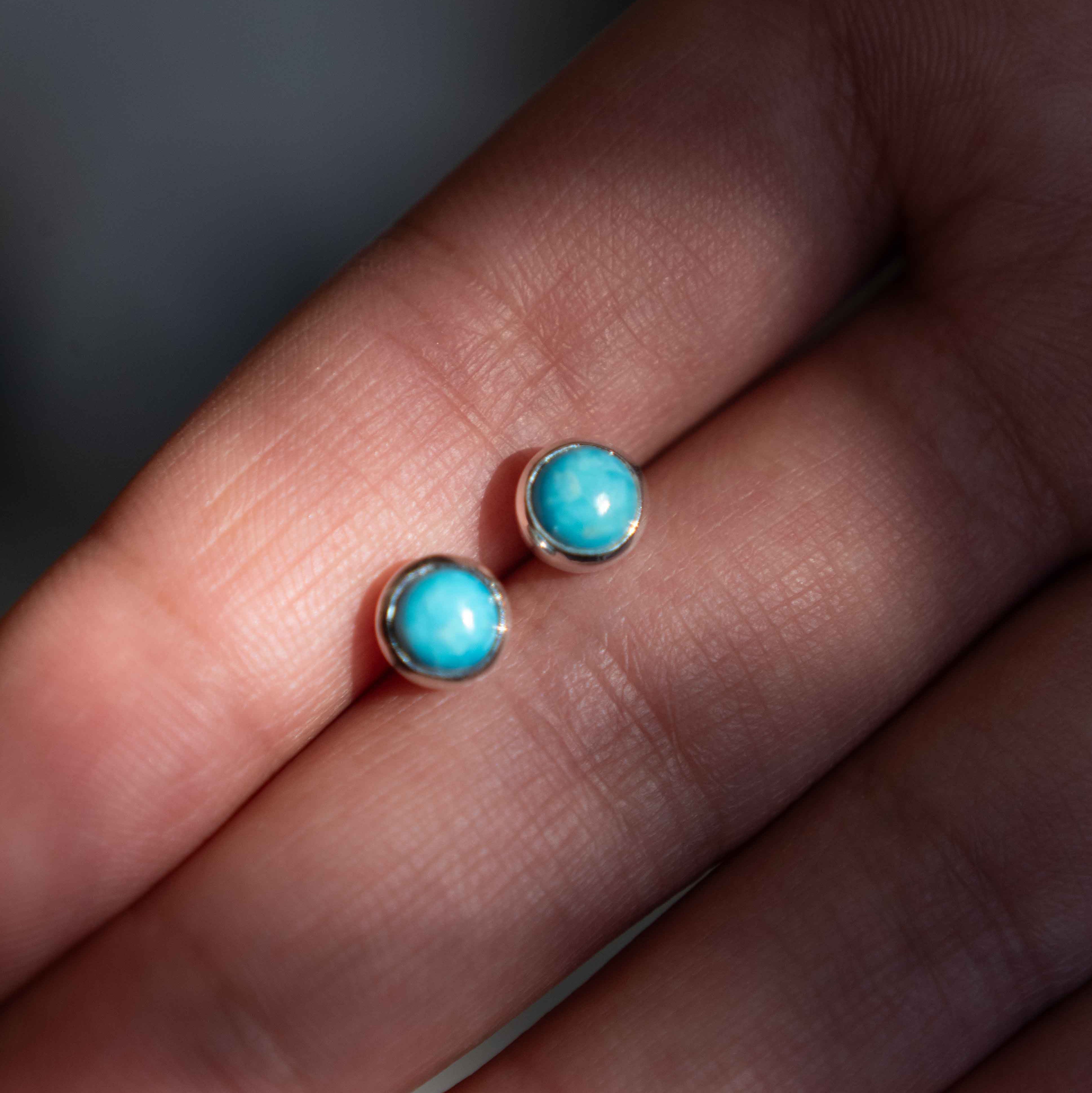 Genuine Arizona Turquoise Studs - small