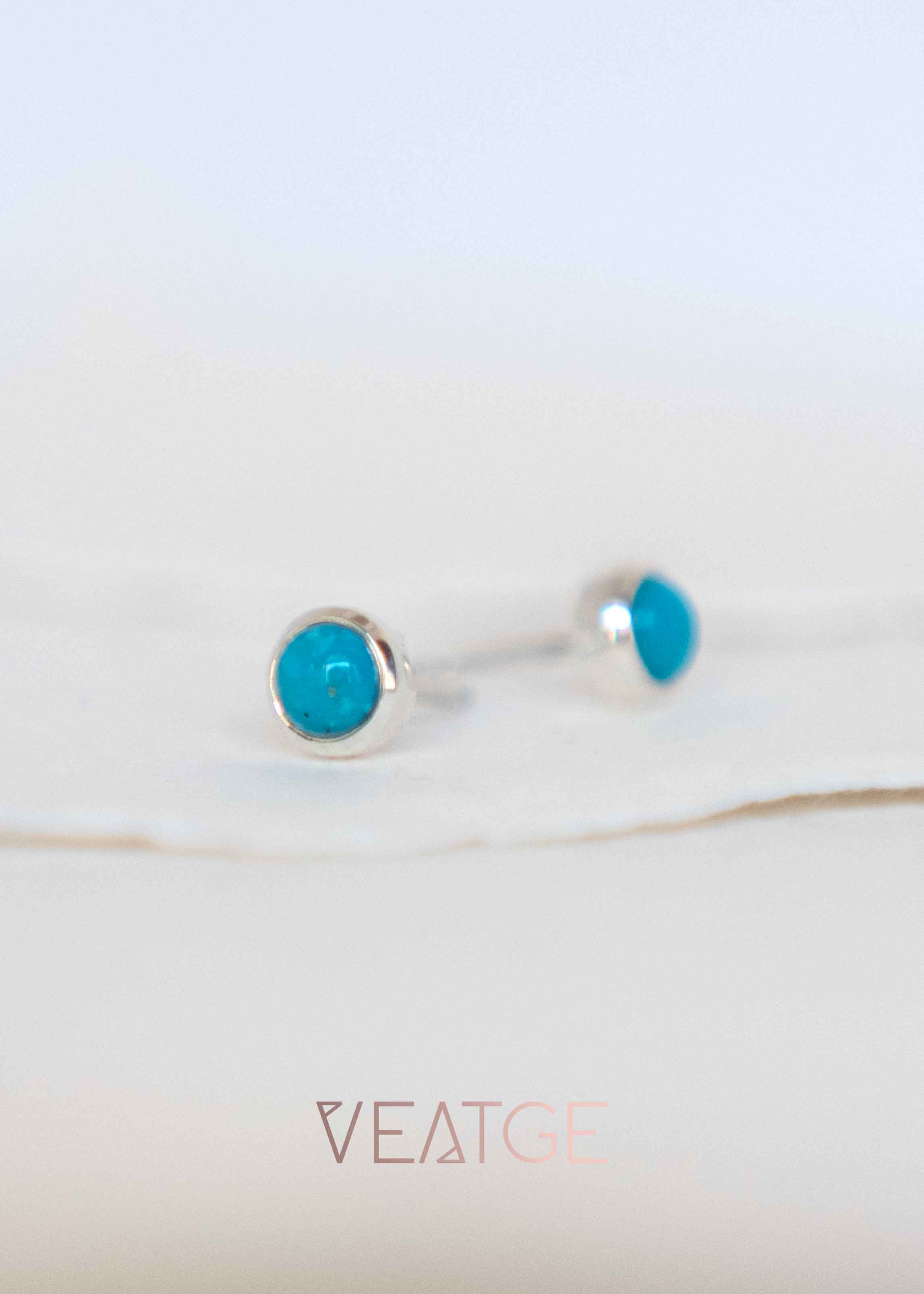 Genuine Arizona Turquoise Studs - small