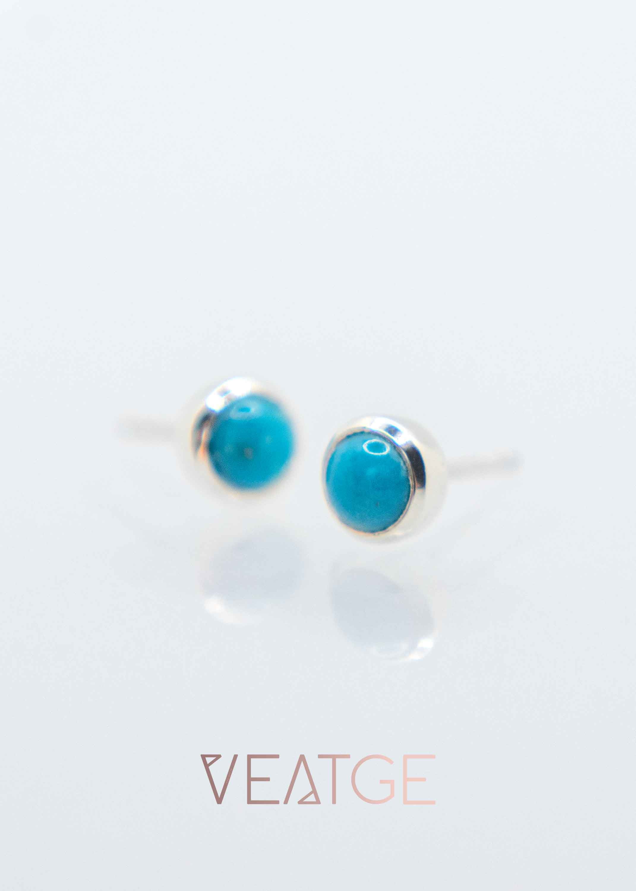 Genuine Arizona Turquoise Studs - small