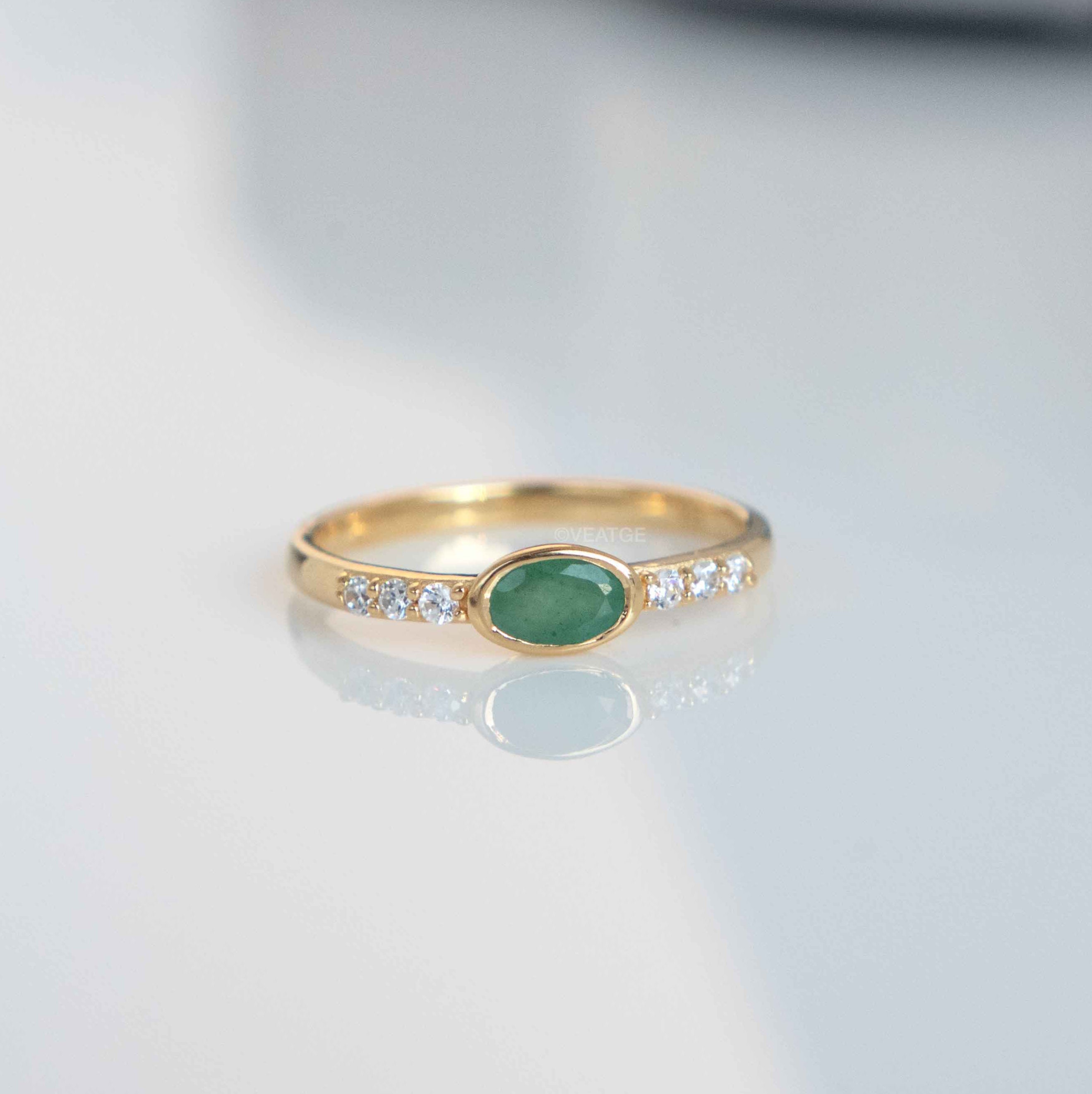 Emerald Stacking Band Ring 
