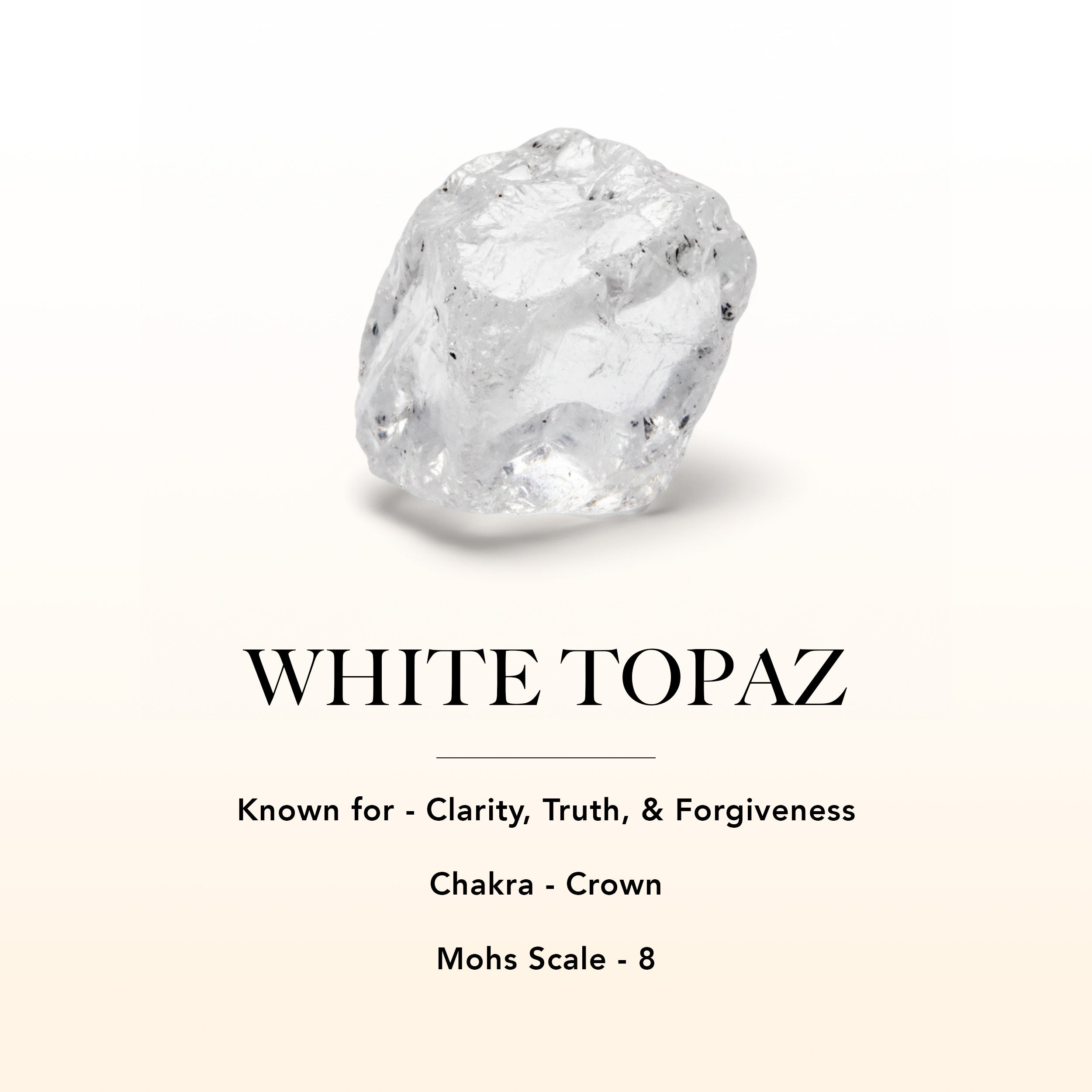 White Topaz Baguette Birthstone Charm