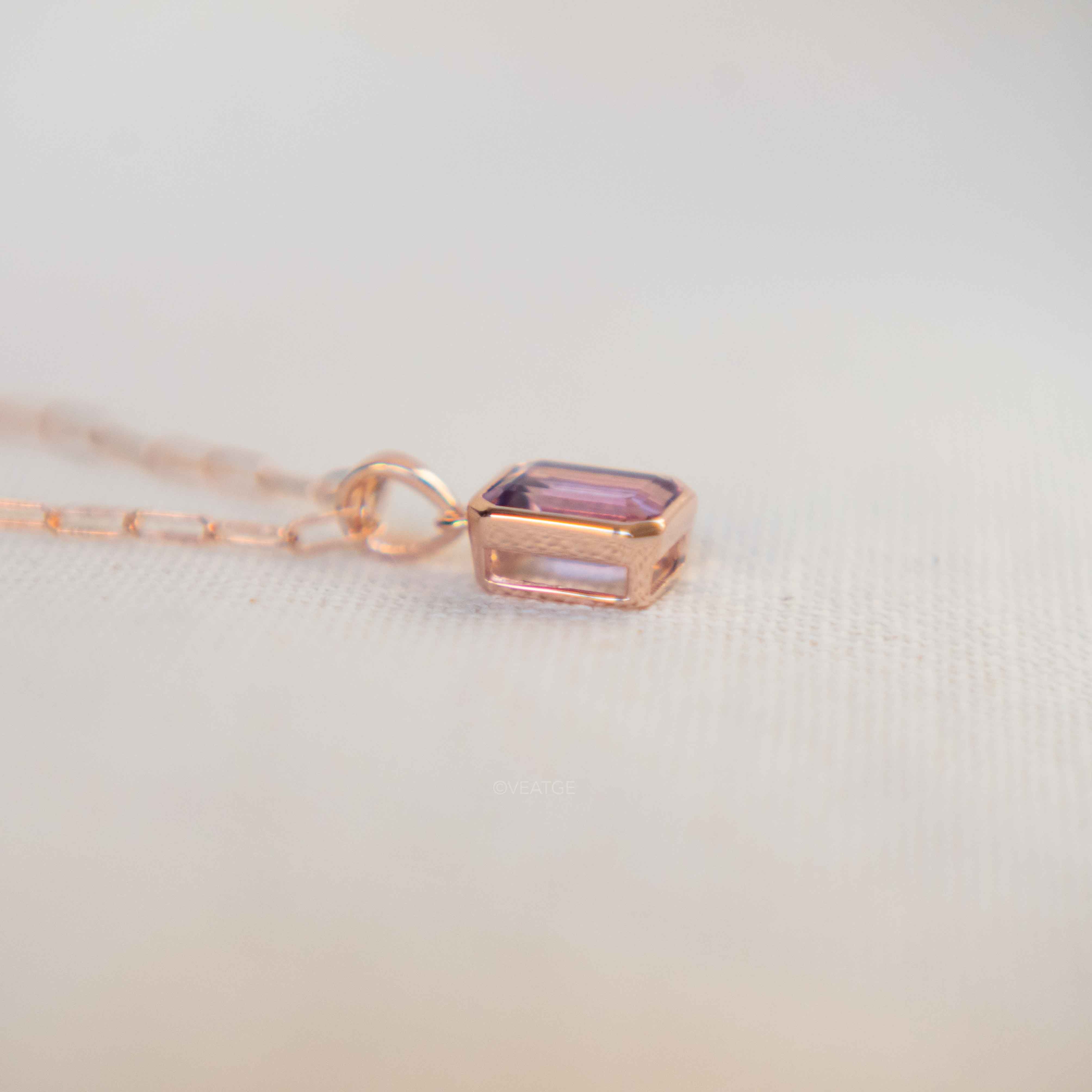 Octagon Amethyst Necklace