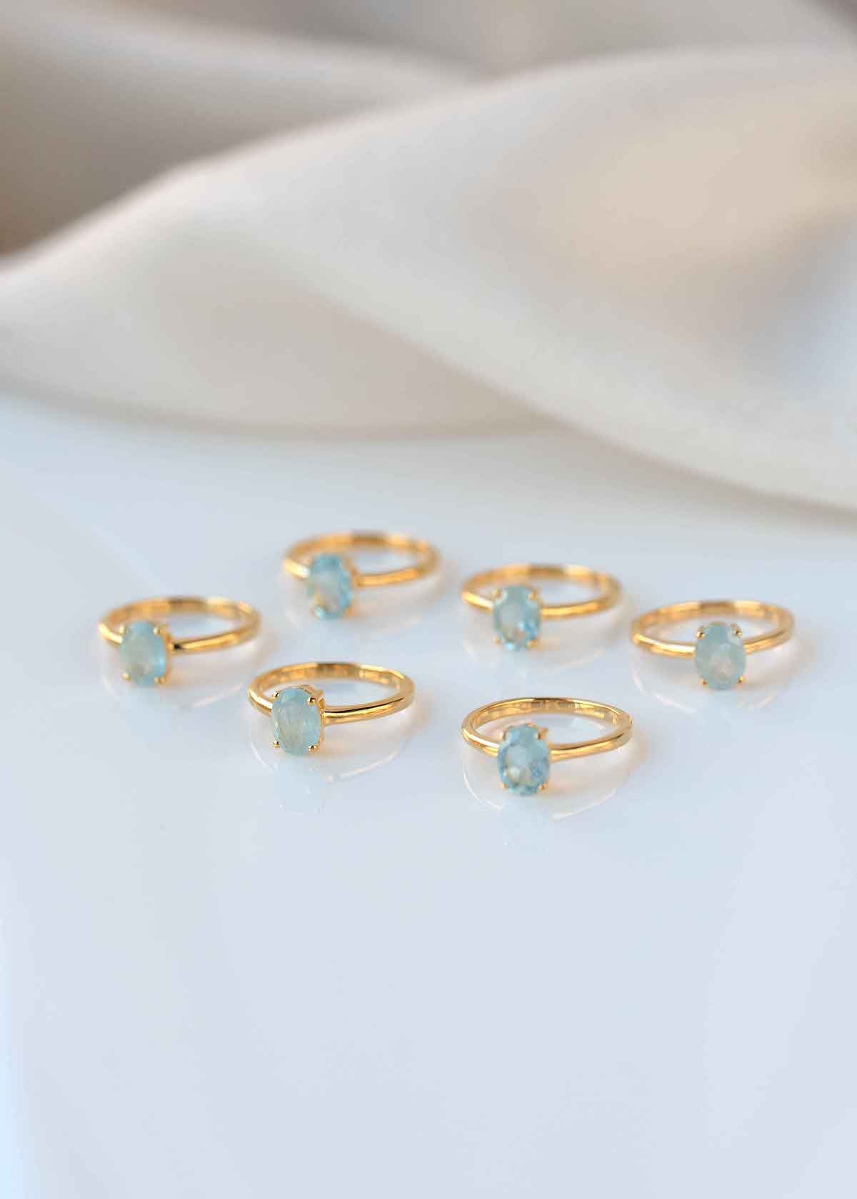Aquamarine Gold ring