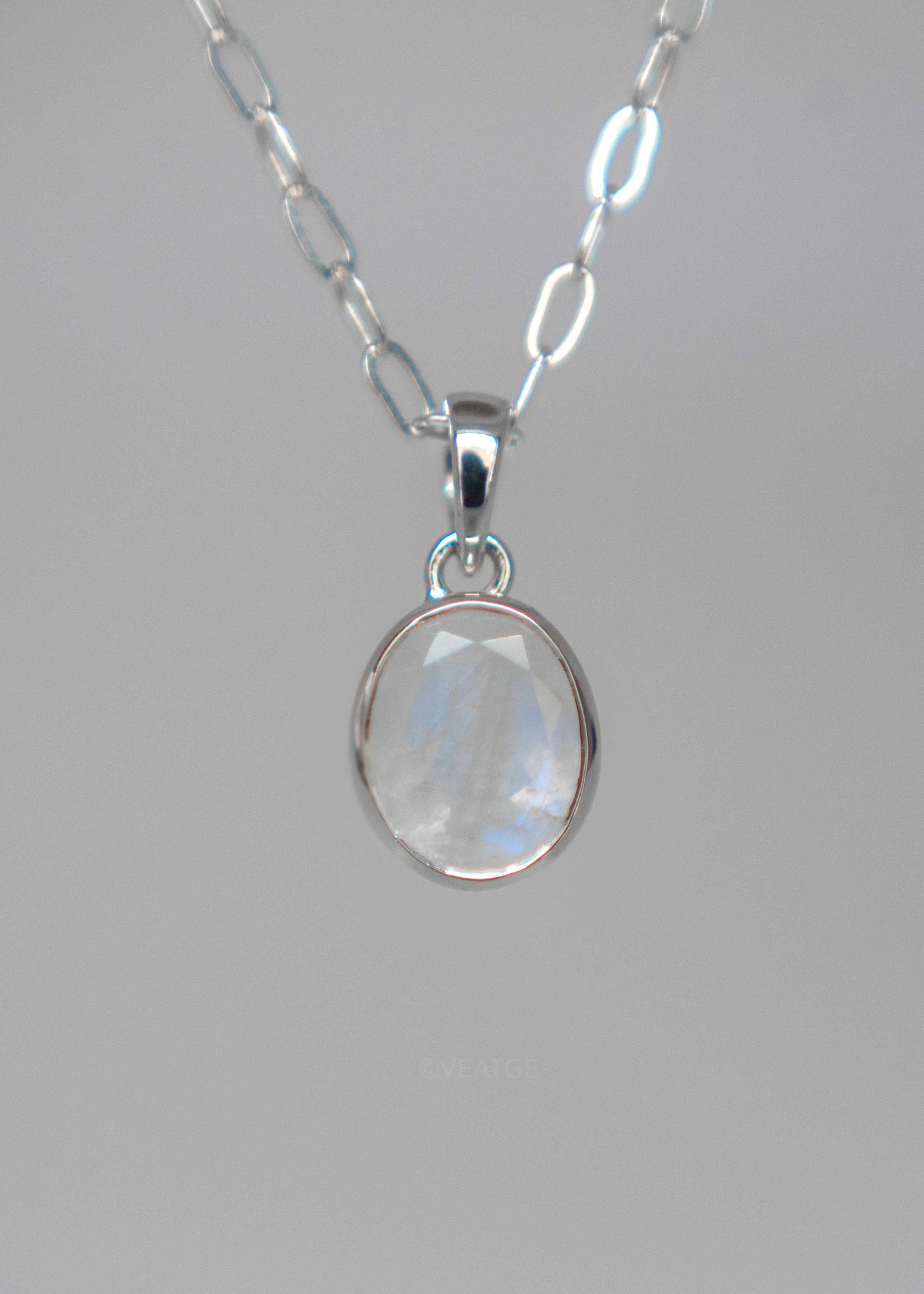 Moonstone silver necklace