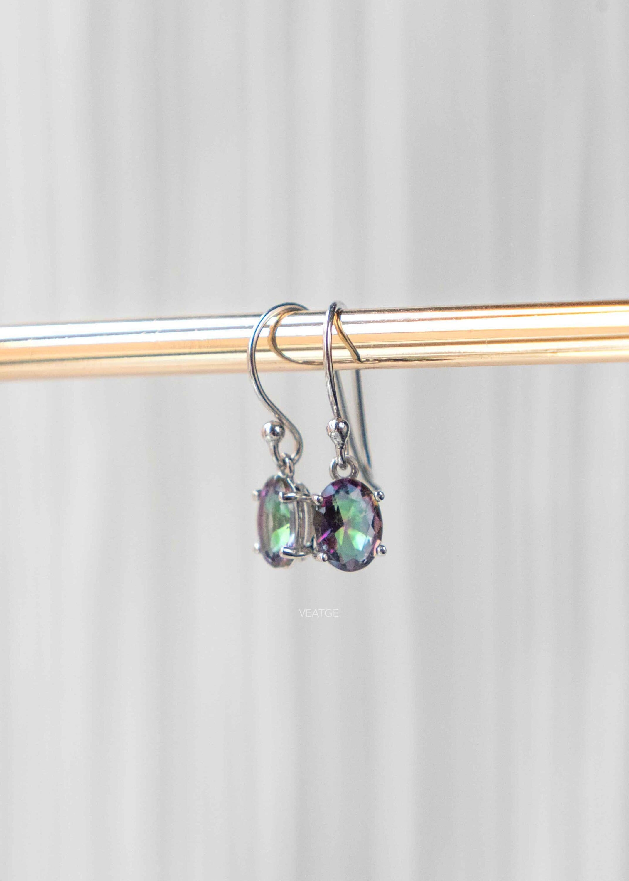 Mystic Topaz Dangle Earrings