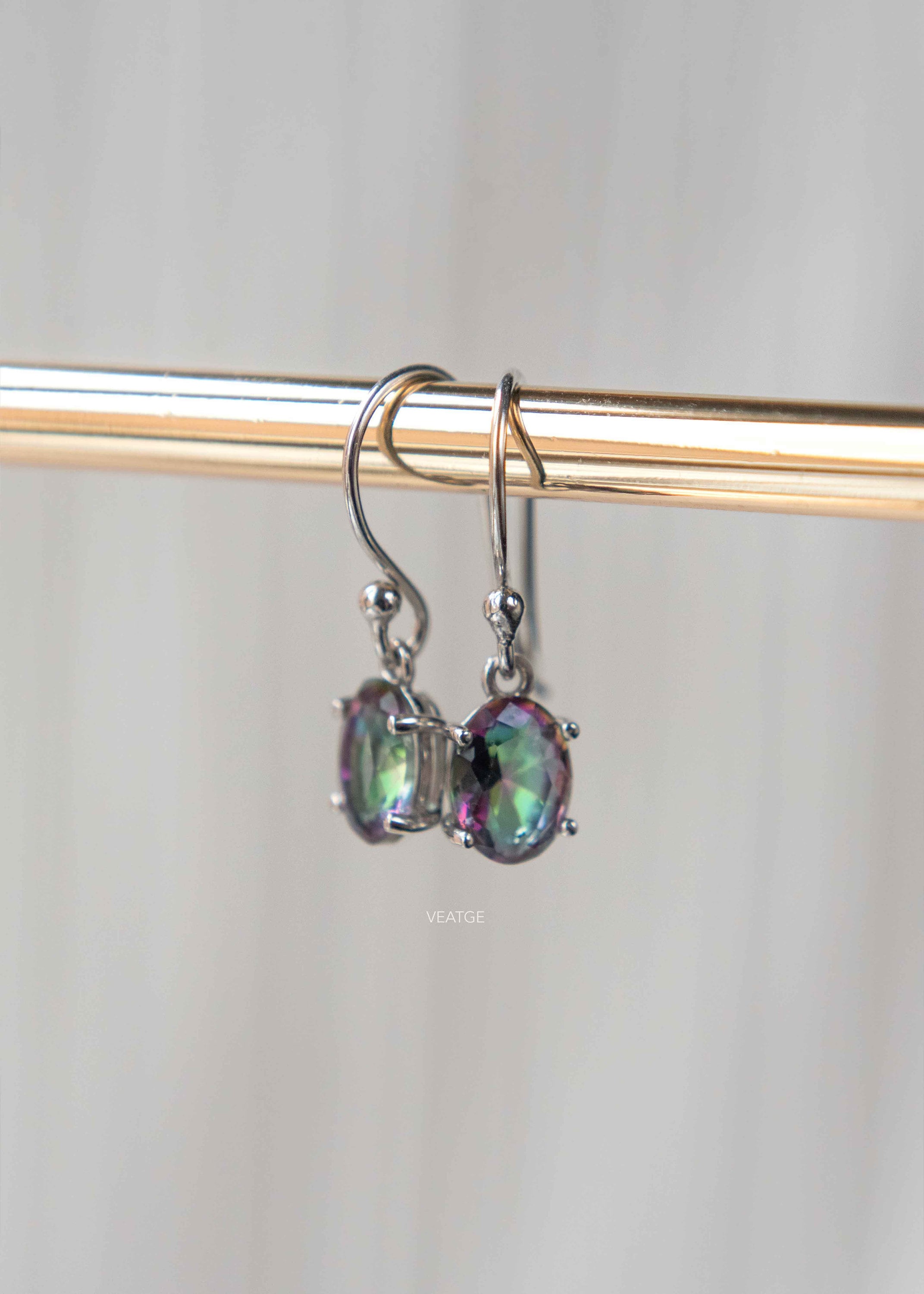 Mystic Topaz Dangle Earrings