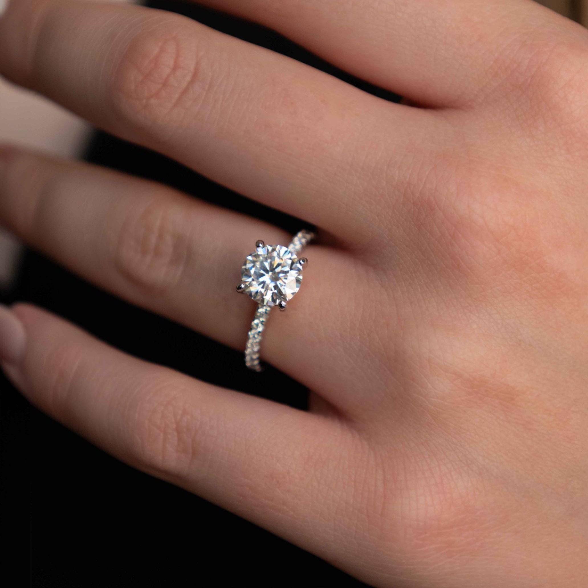 Hidden Halo Moissanite Ring