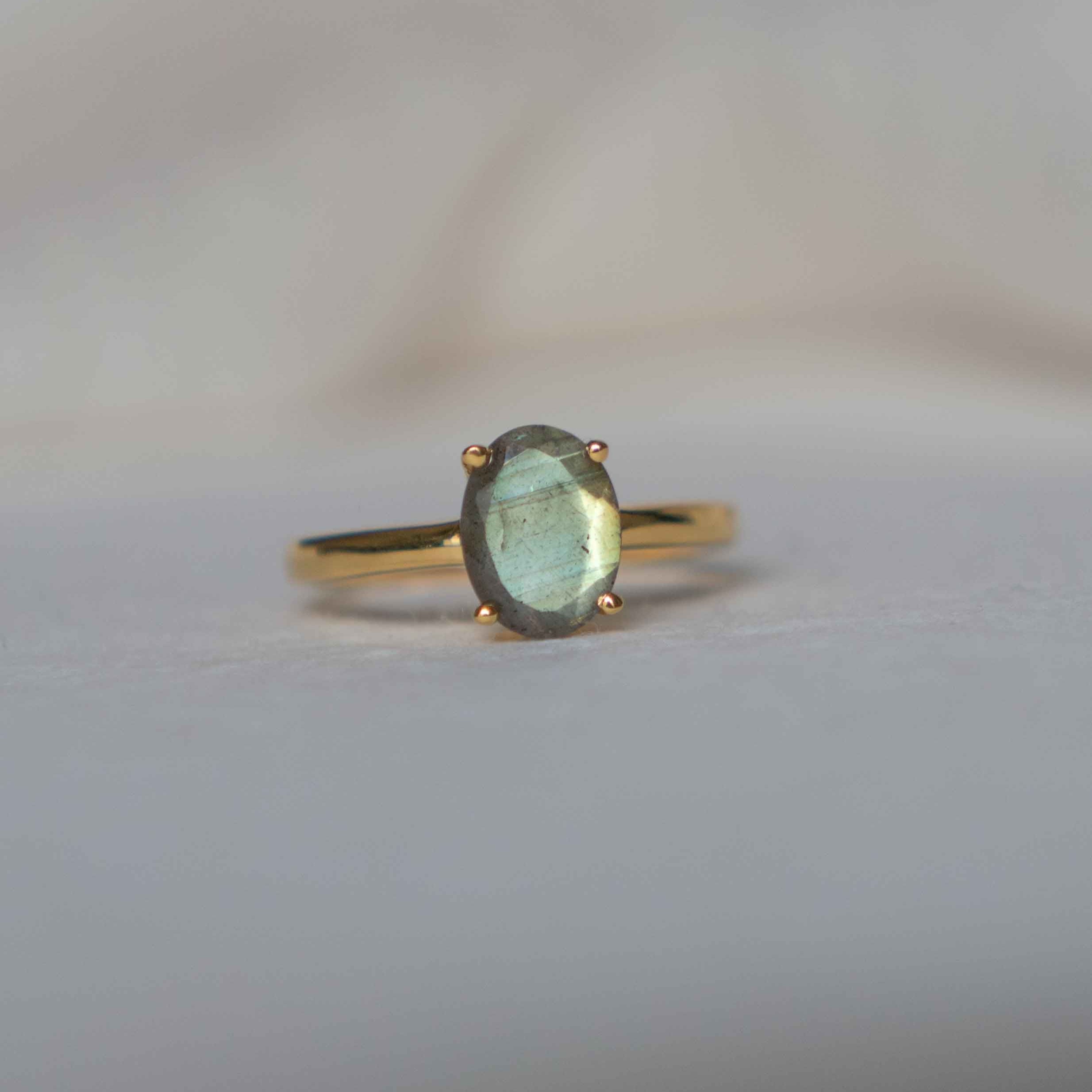 labradorite ring gold