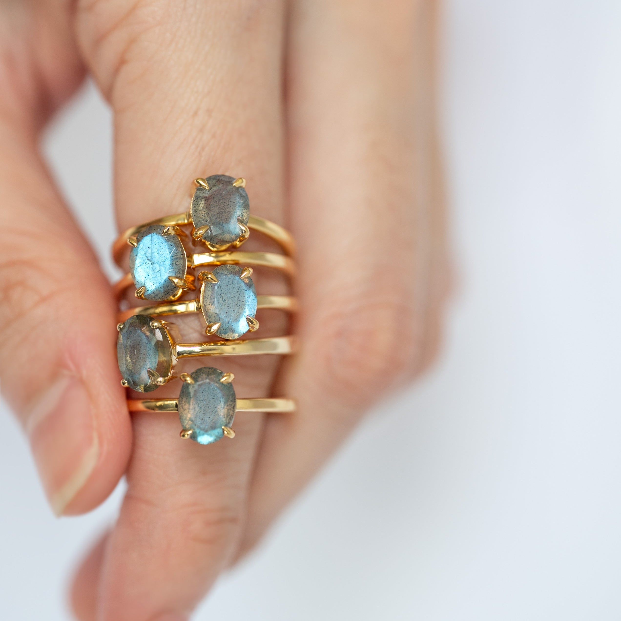 labradorite ring gold Vermeil, Dainty Minimalist Promise Rings, Natural Gemstone flashy labradorite rings for women