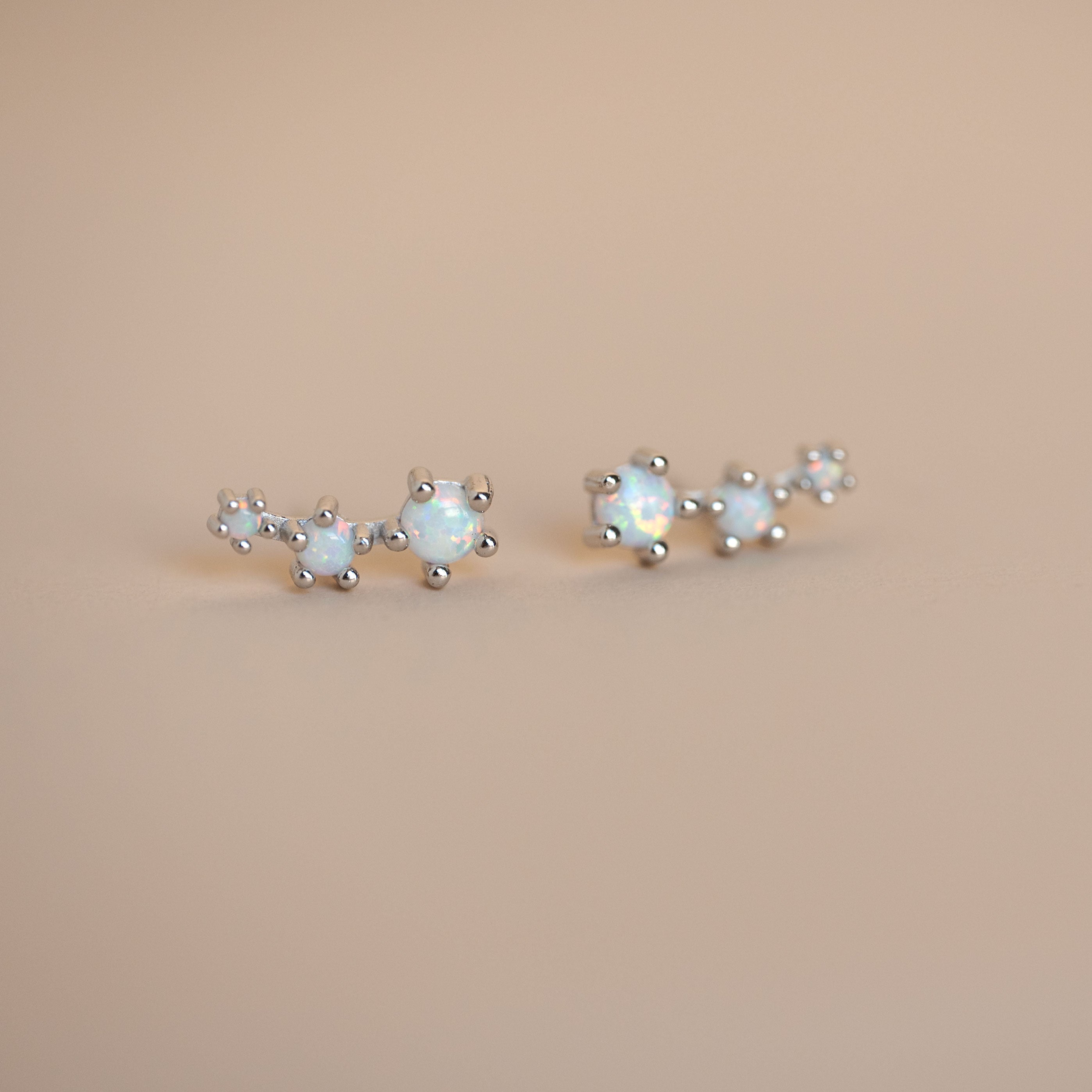 Trio Opal Stud Earrings