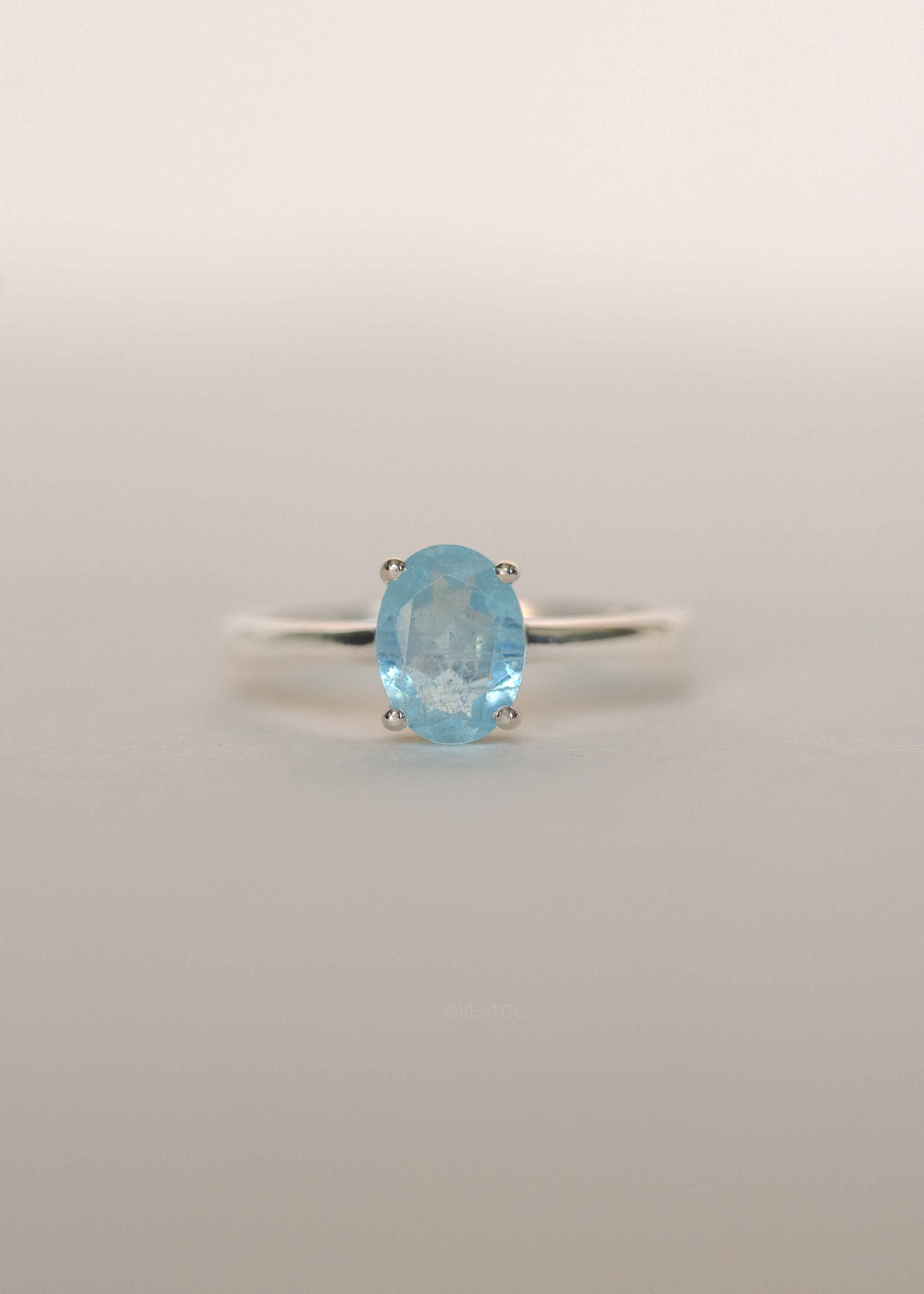 Aquamarine Gemstone March Birthstone Ring for Women Genuine Natural Gifts