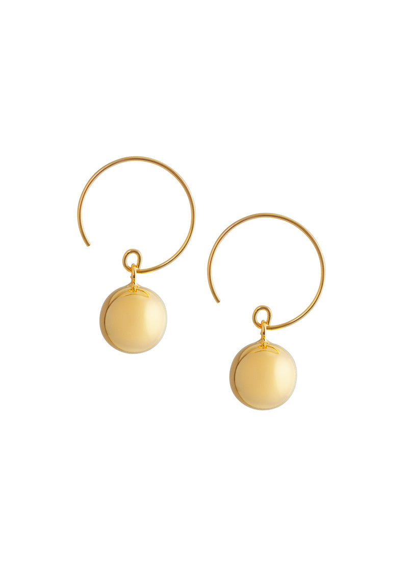 Ball Wire Hoops Earrings