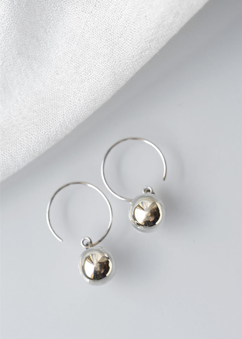 Ball Wire Earrings Silver