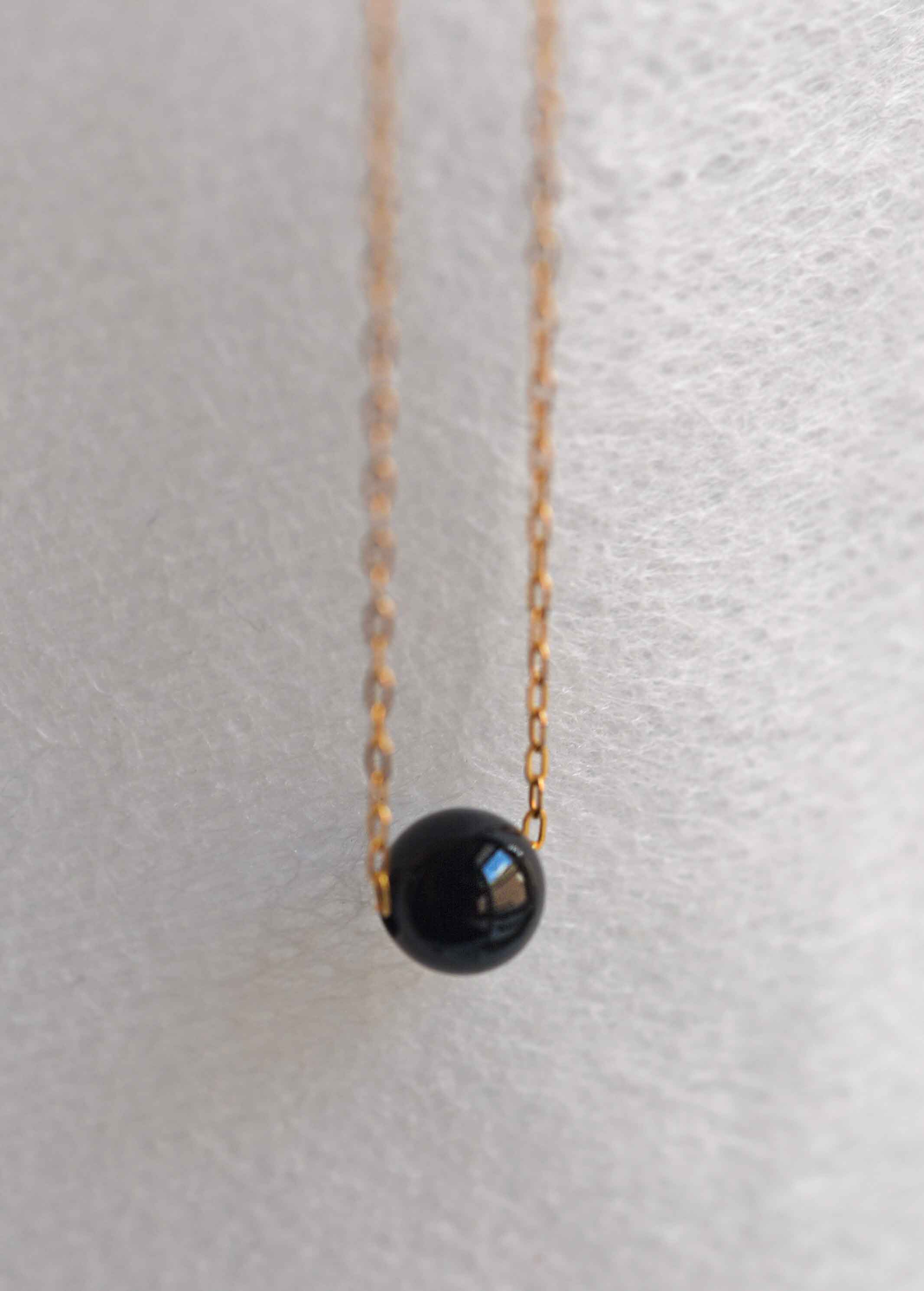 black onyx protection necklace