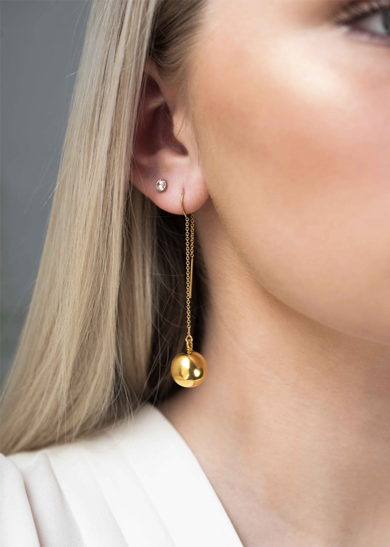 Bold threader earrings, gold threaders, long dangle earrings, Minimalist gold earrings