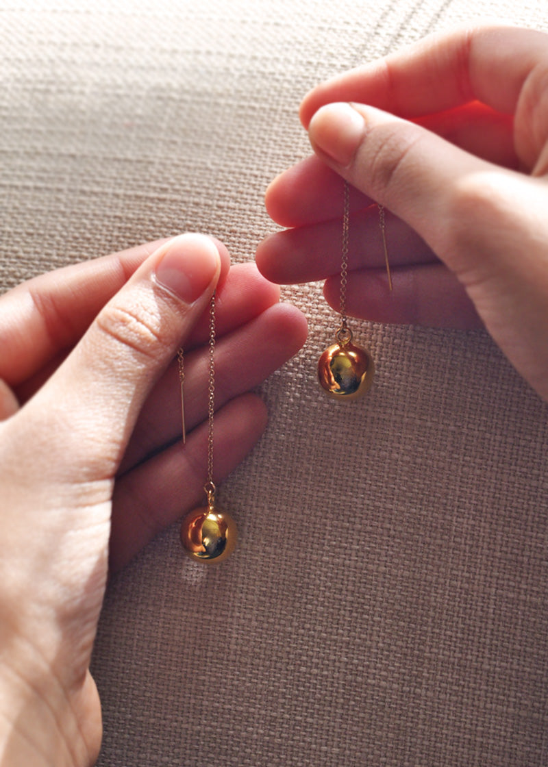 Bold threader earrings, gold threaders, long dangle earrings, Minimalist gold earrings