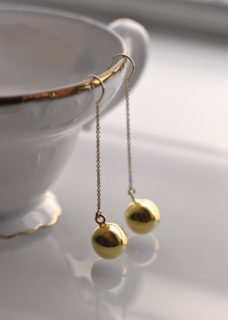 Bold threader earrings, gold threaders, long dangle earrings, Minimalist gold earrings