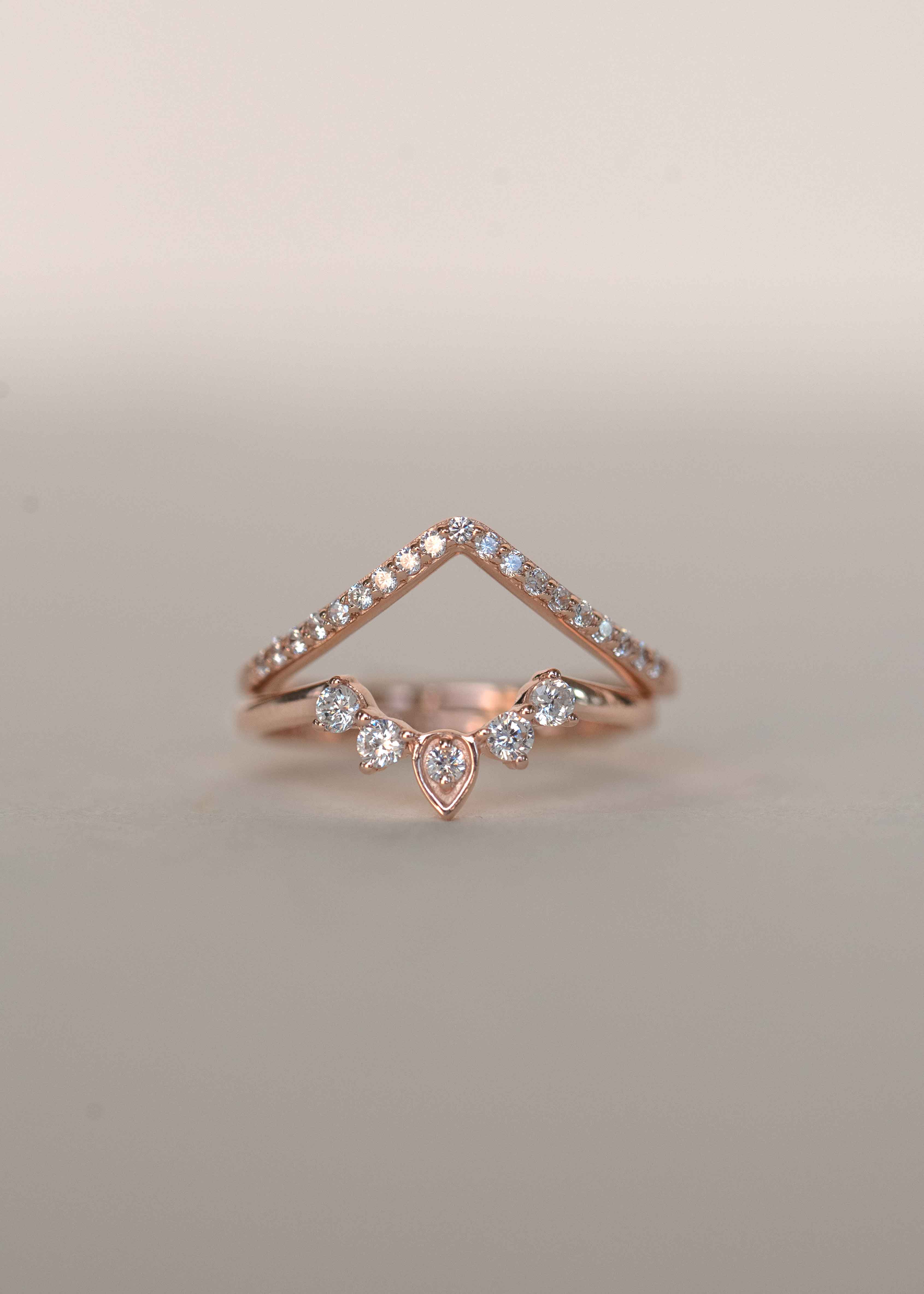 Stacking Ring Set for Women Best Gifts Engagement Wedding Rings Gold Rose Gold