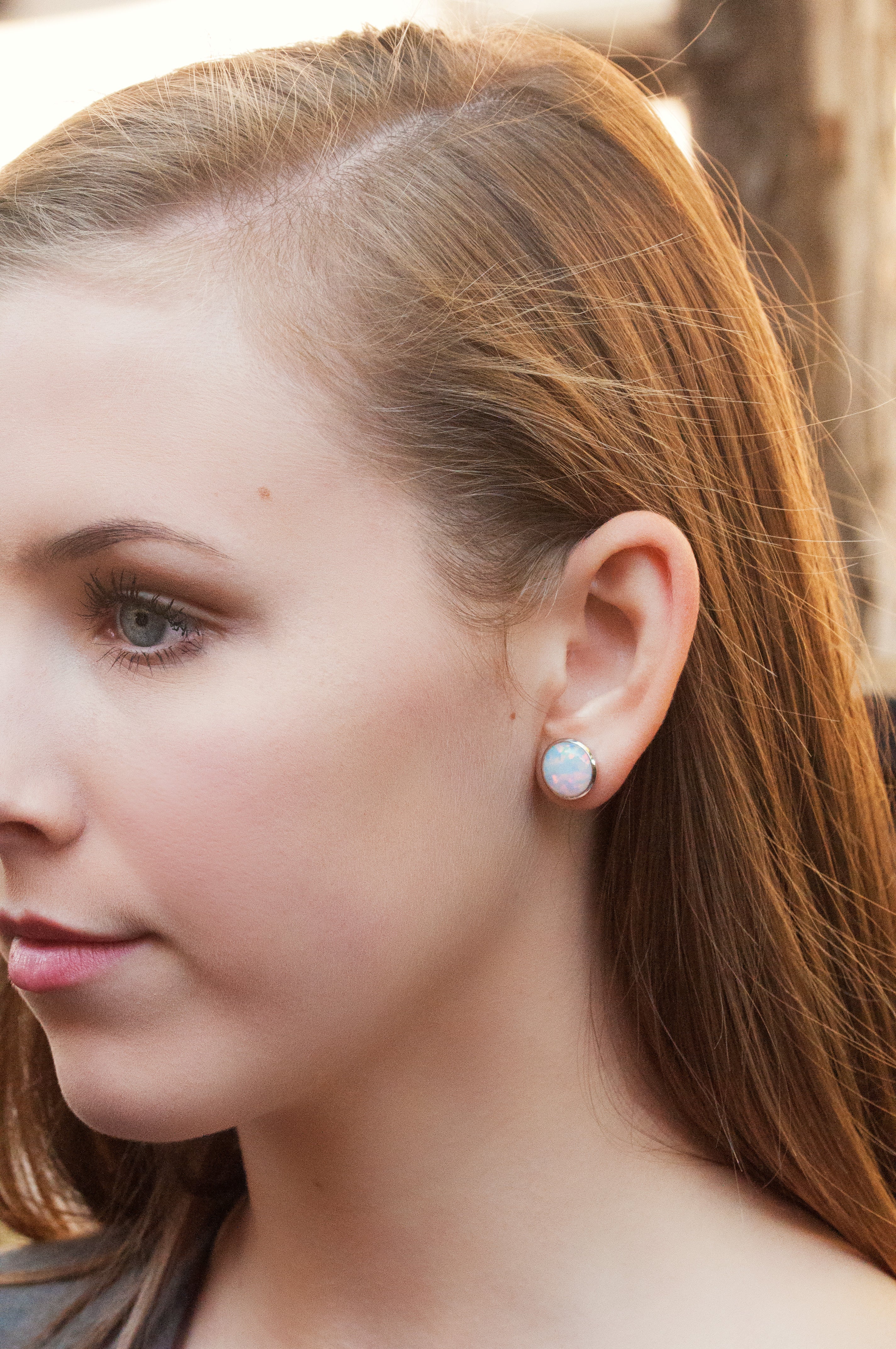 Opal Large Studs Earrings